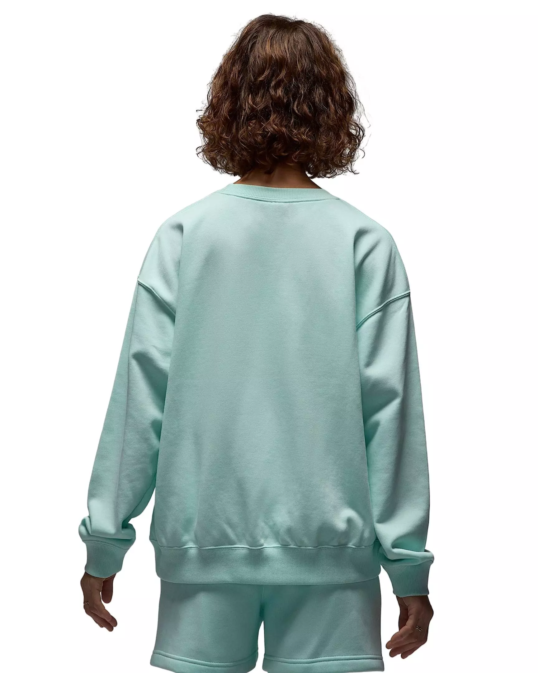 Jordan Women's Brooklyn French Terry Fleece Crew-Neck Sweatshirt - GREEN