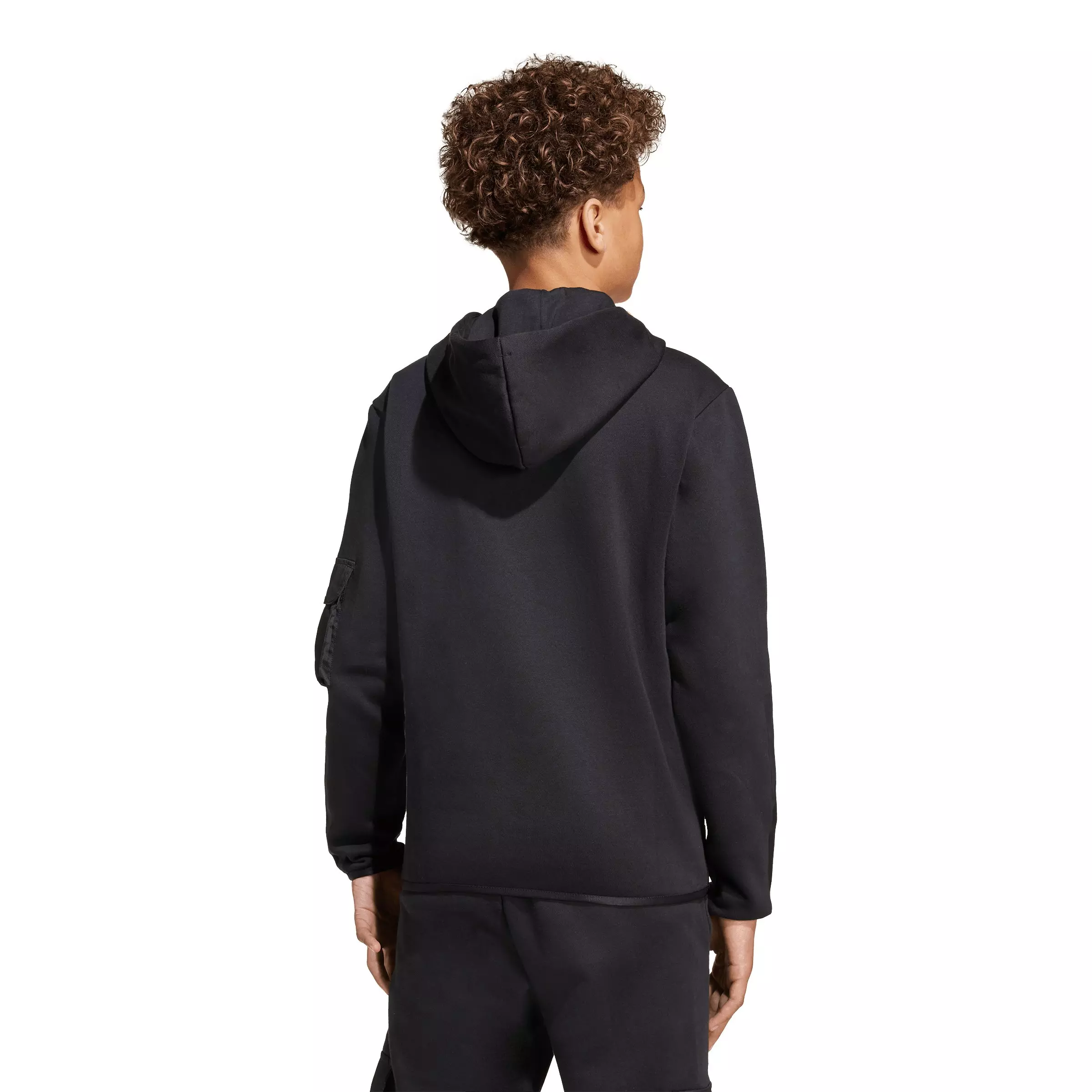 adidas Big Boys' Utility Pack Fleece Hoodie - Black - BLACK