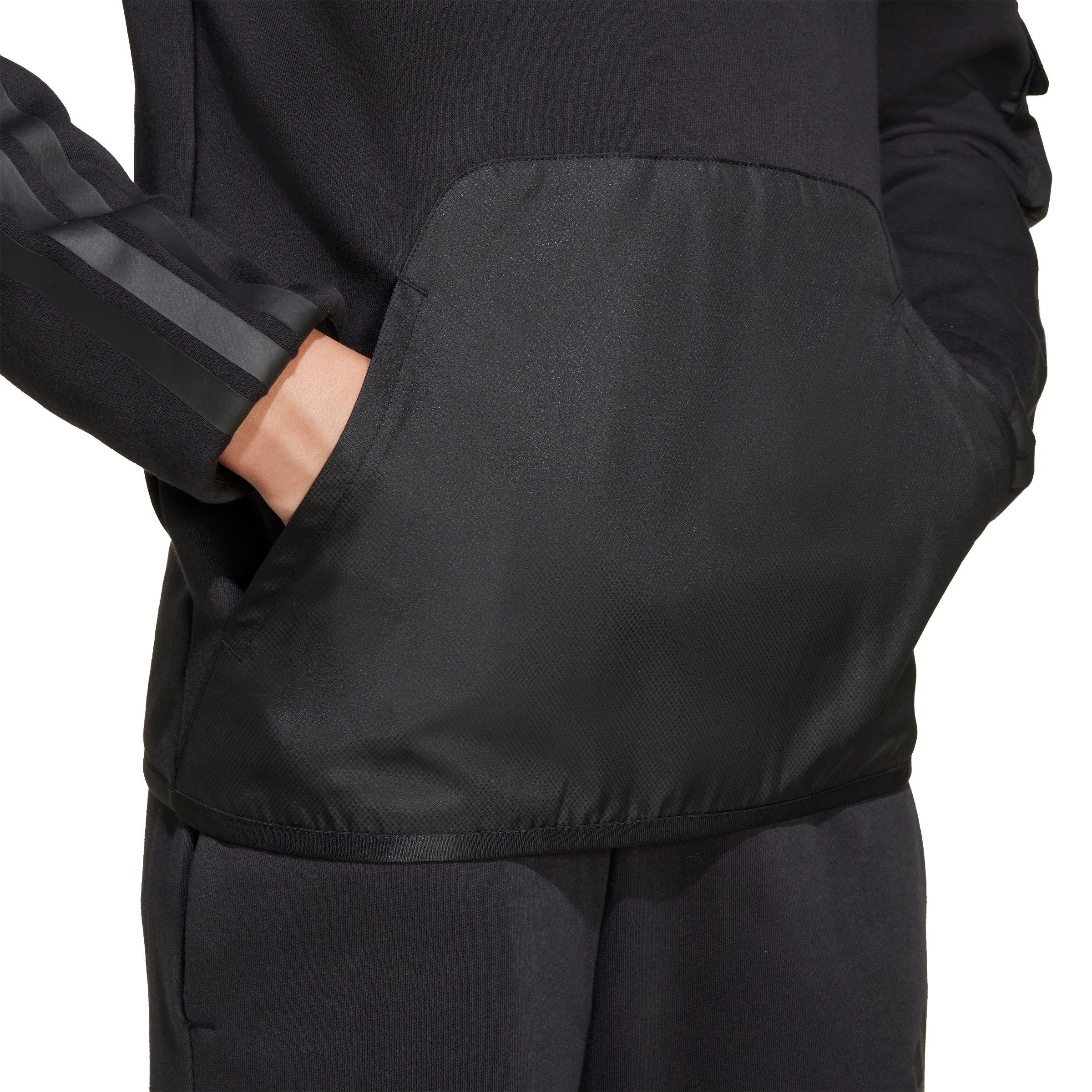 adidas Big Boys' Utility Pack Fleece Hoodie - Black - BLACK Thumbnail View 4