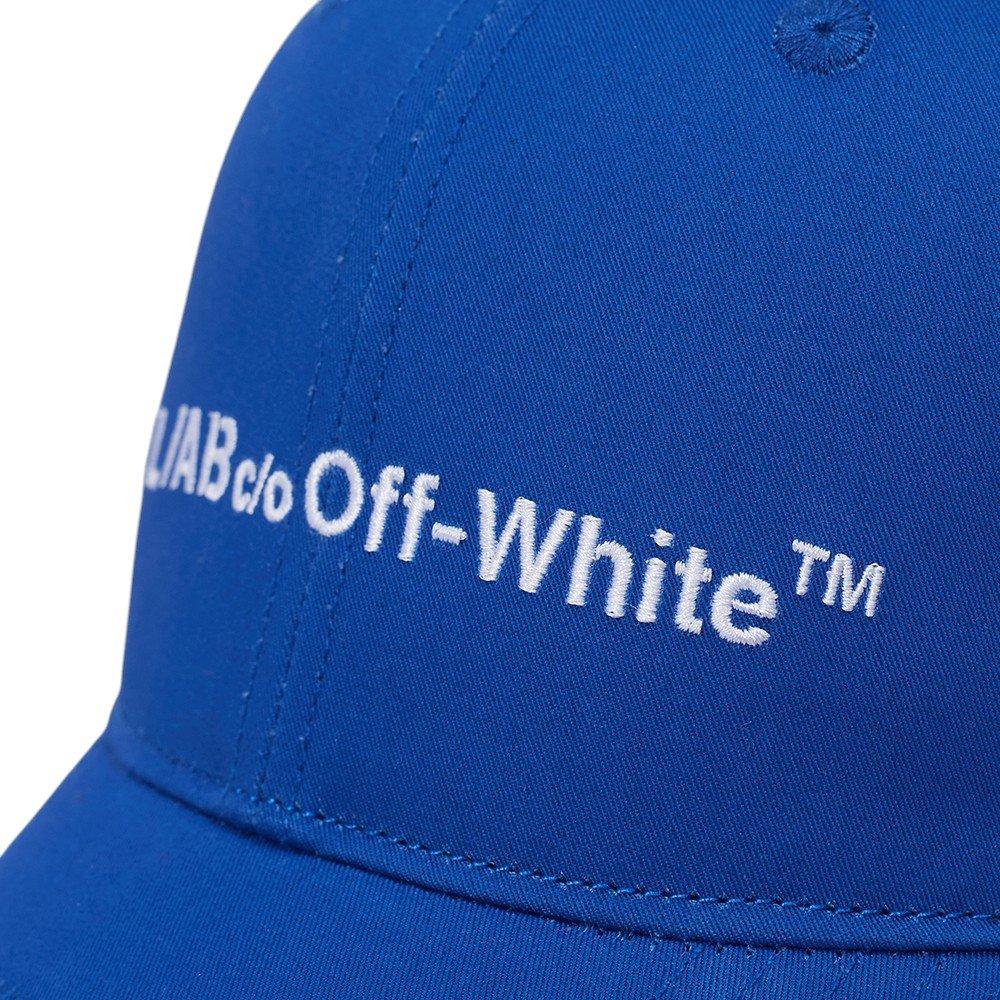 L/AB c/o Off-White Horizontal Embroidered Curved Brim Twill Hat - Royal - ROYAL