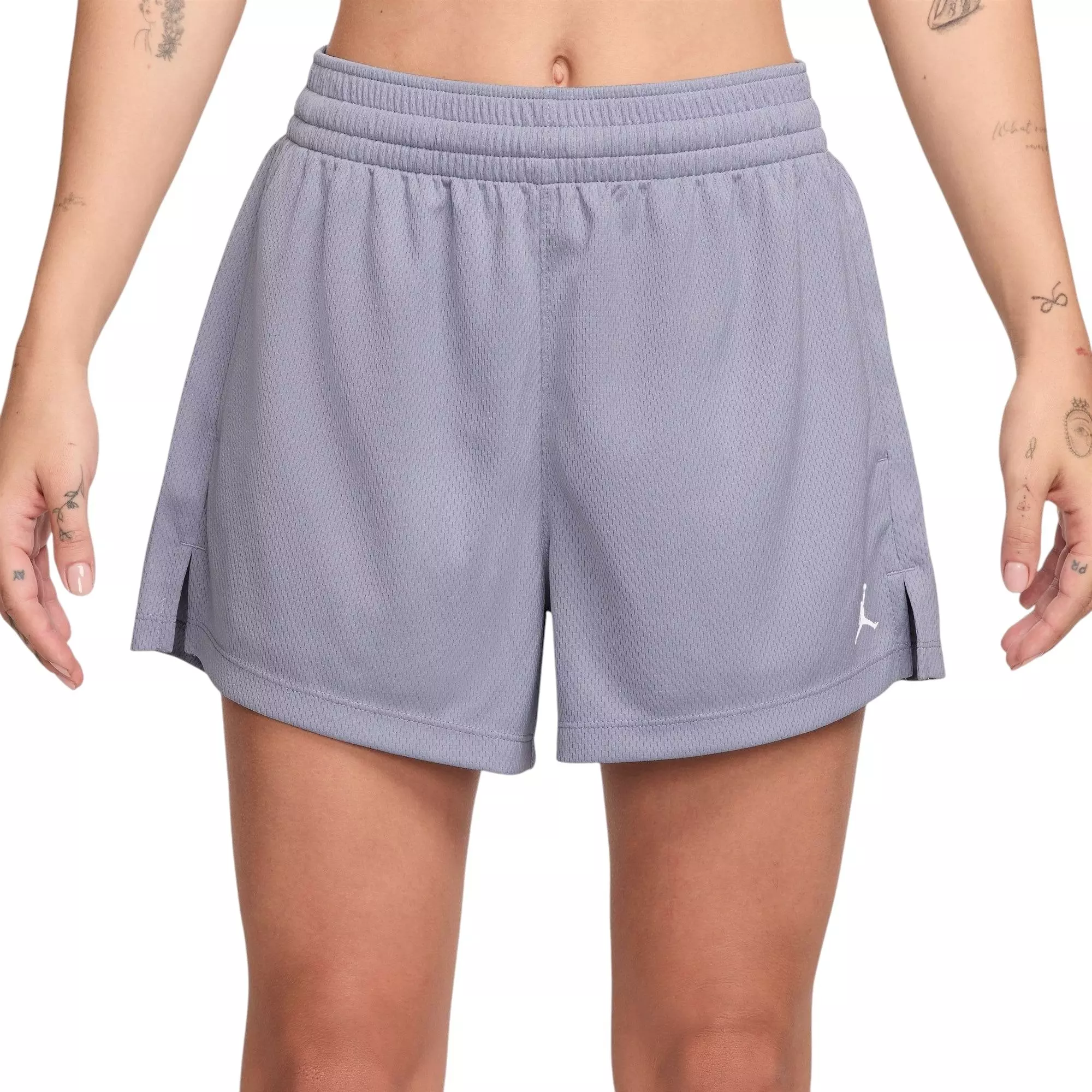 Jordan Women's Sports Mesh Solid Shorts -Purple - PURPLE