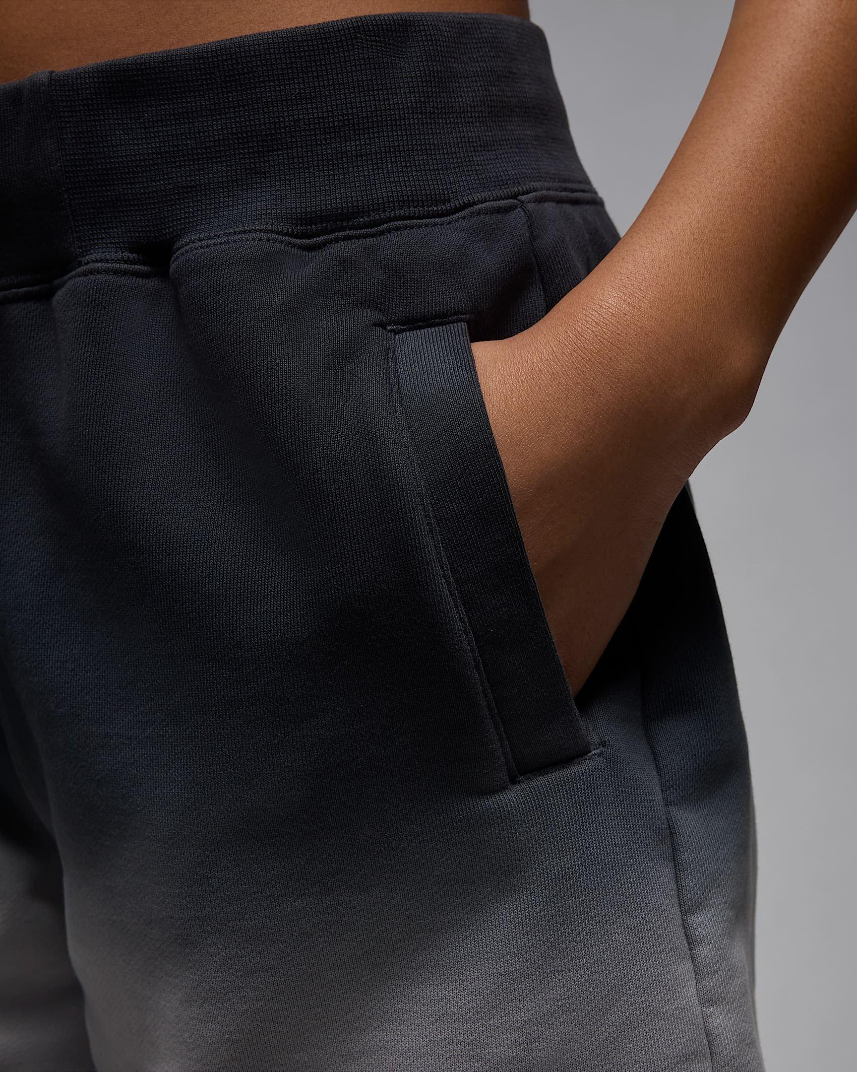 Jordan Women's Flight Fleece French Terry Dip Shorts -Grey - GREY Thumbnail View 4