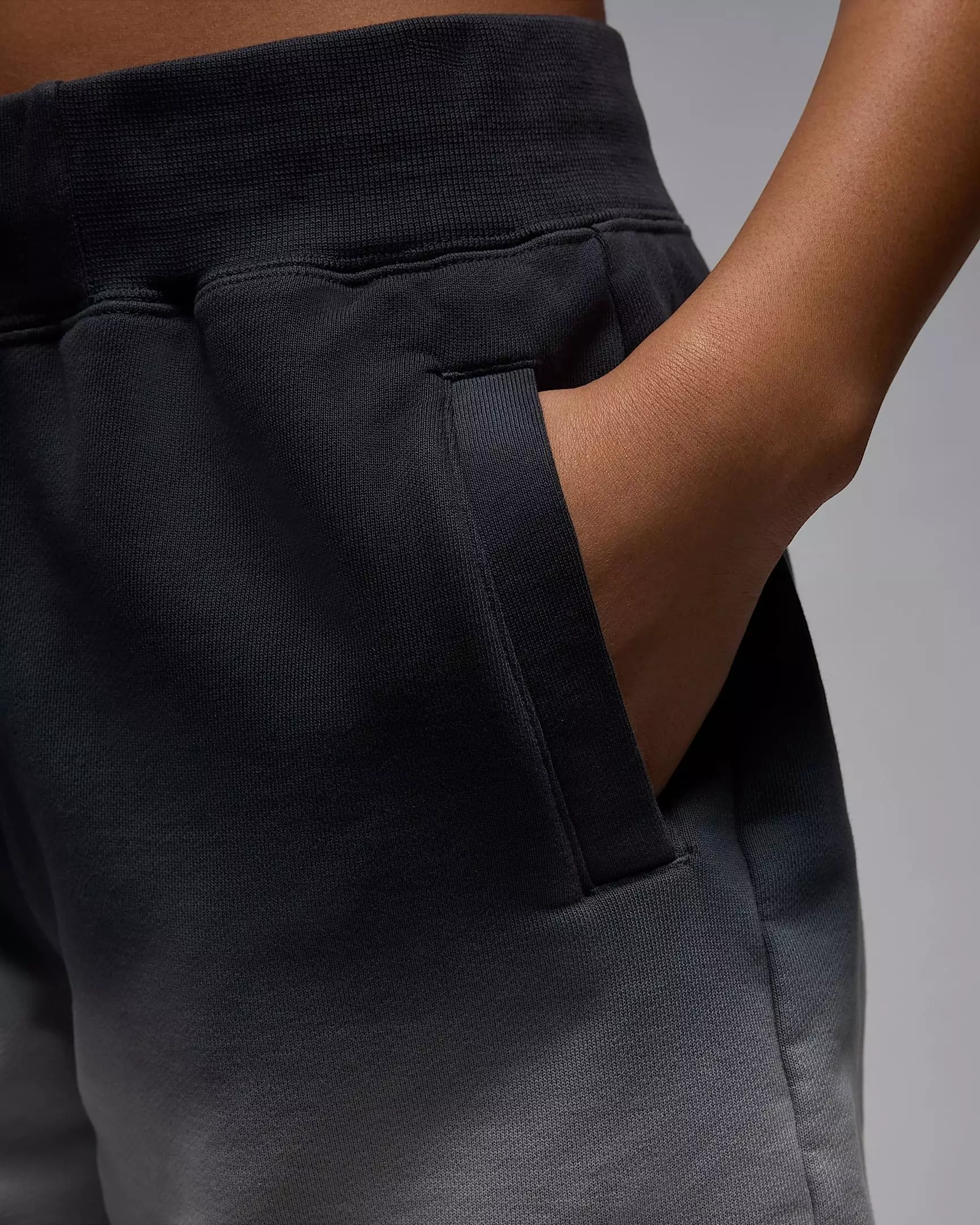 Jordan Women's Flight Fleece French Terry Dip Shorts -Grey - GREY