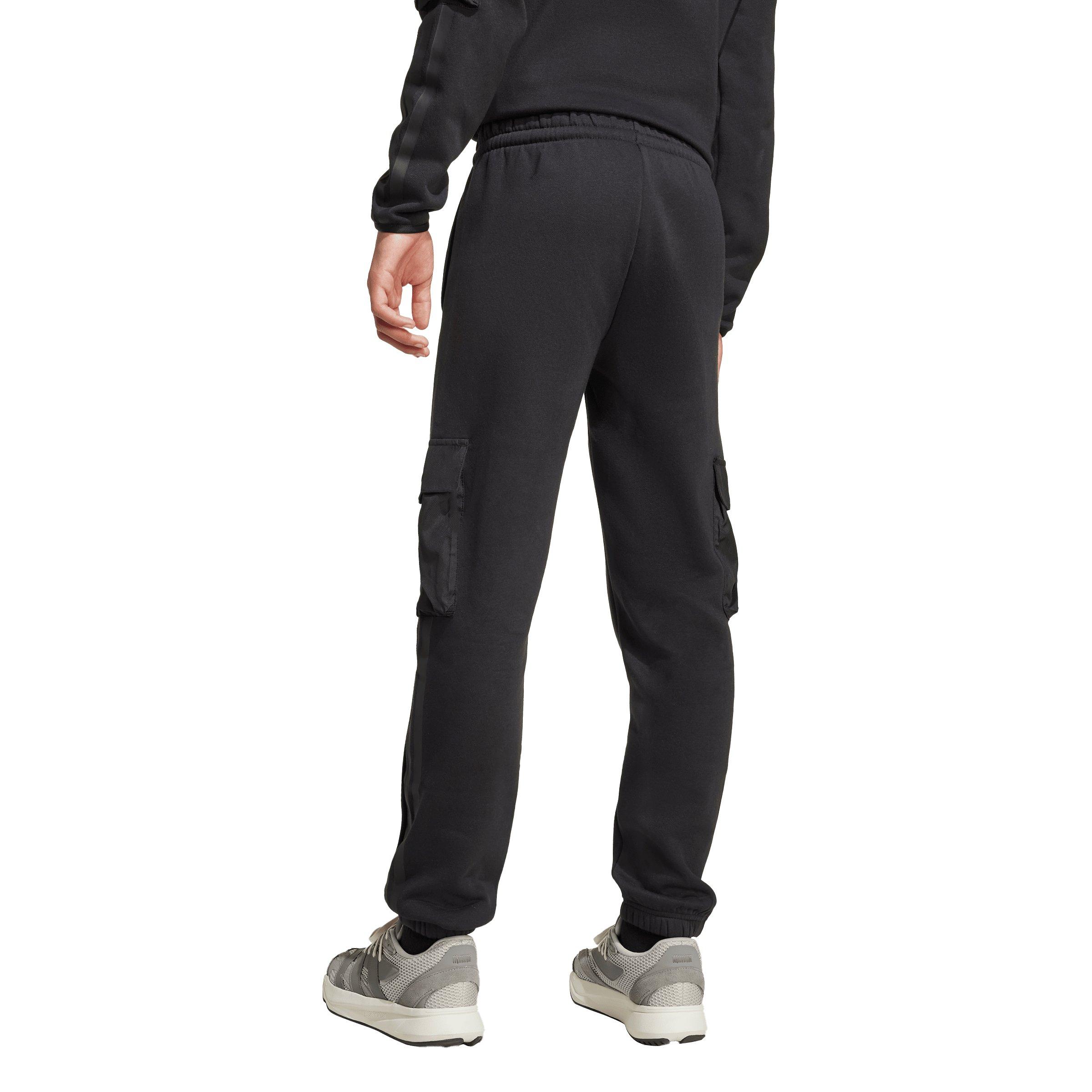adidas Utility Pack Fleece Big Boys' Black Cargo Joggers