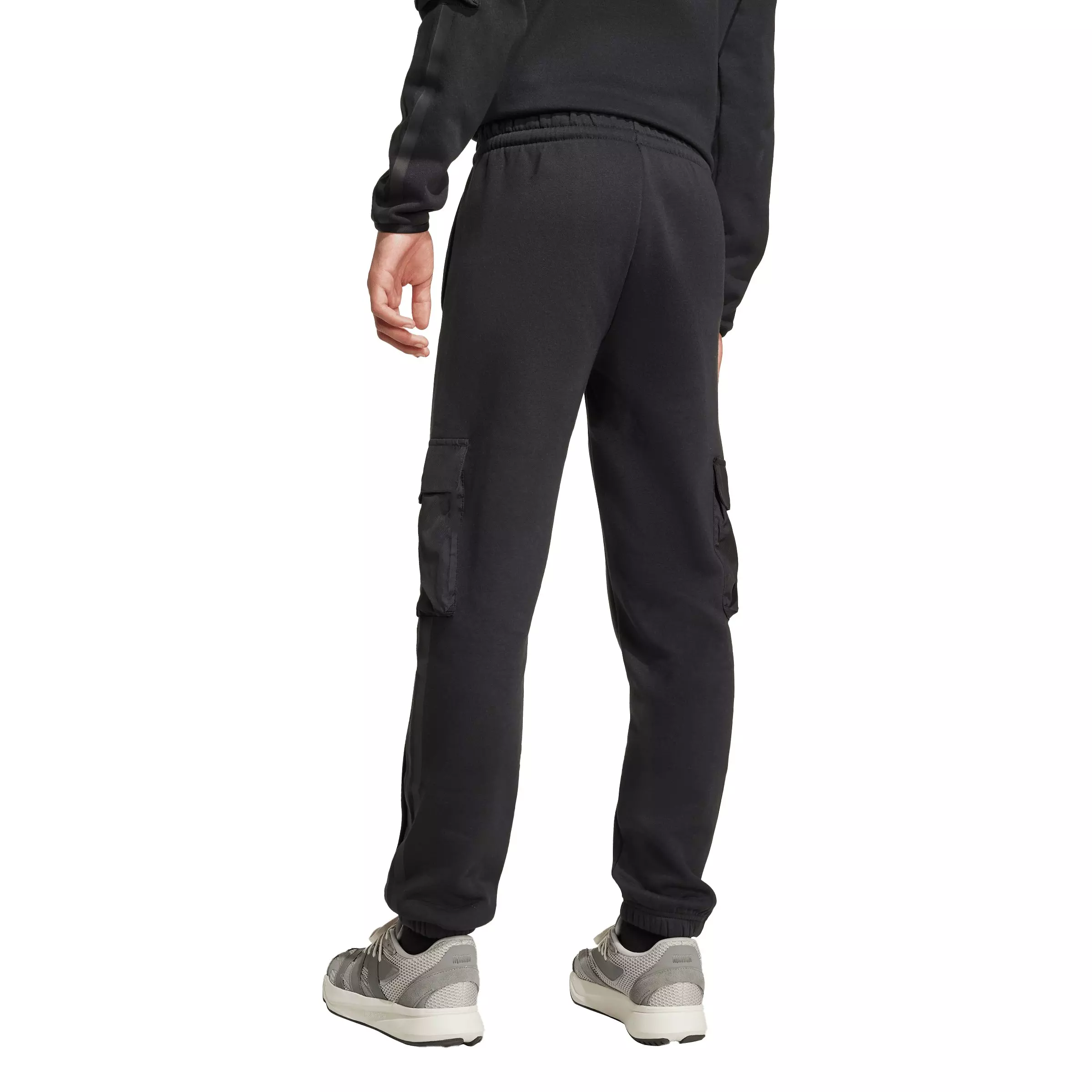 adidas Big Boys' Utility Pack Fleece Cargo Joggers - Black - BLACK