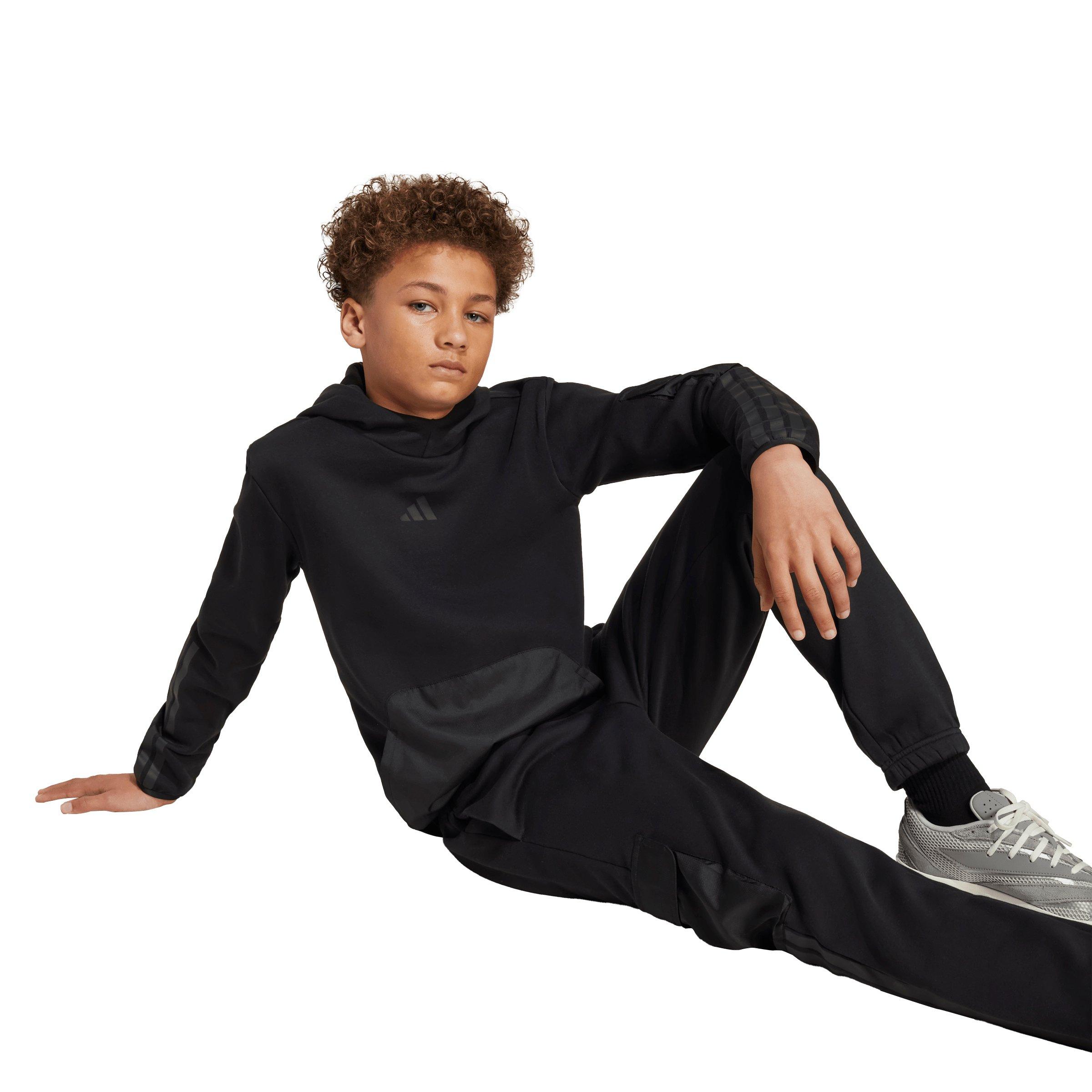 adidas Utility Pack Fleece Big Boys' Black Cargo Joggers