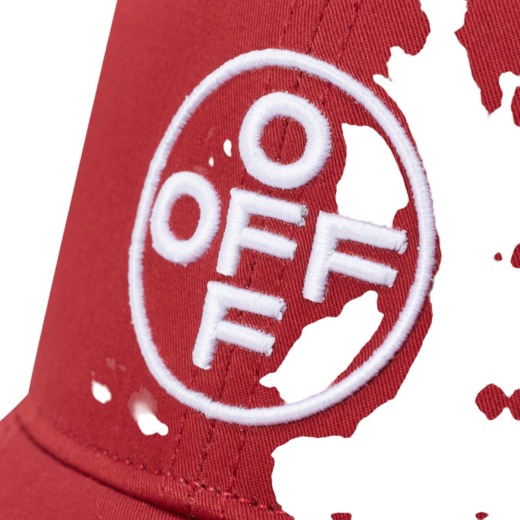 L/AB c/o Off-White Off Embroidered Curved Brim Twill Hat - Red - RED