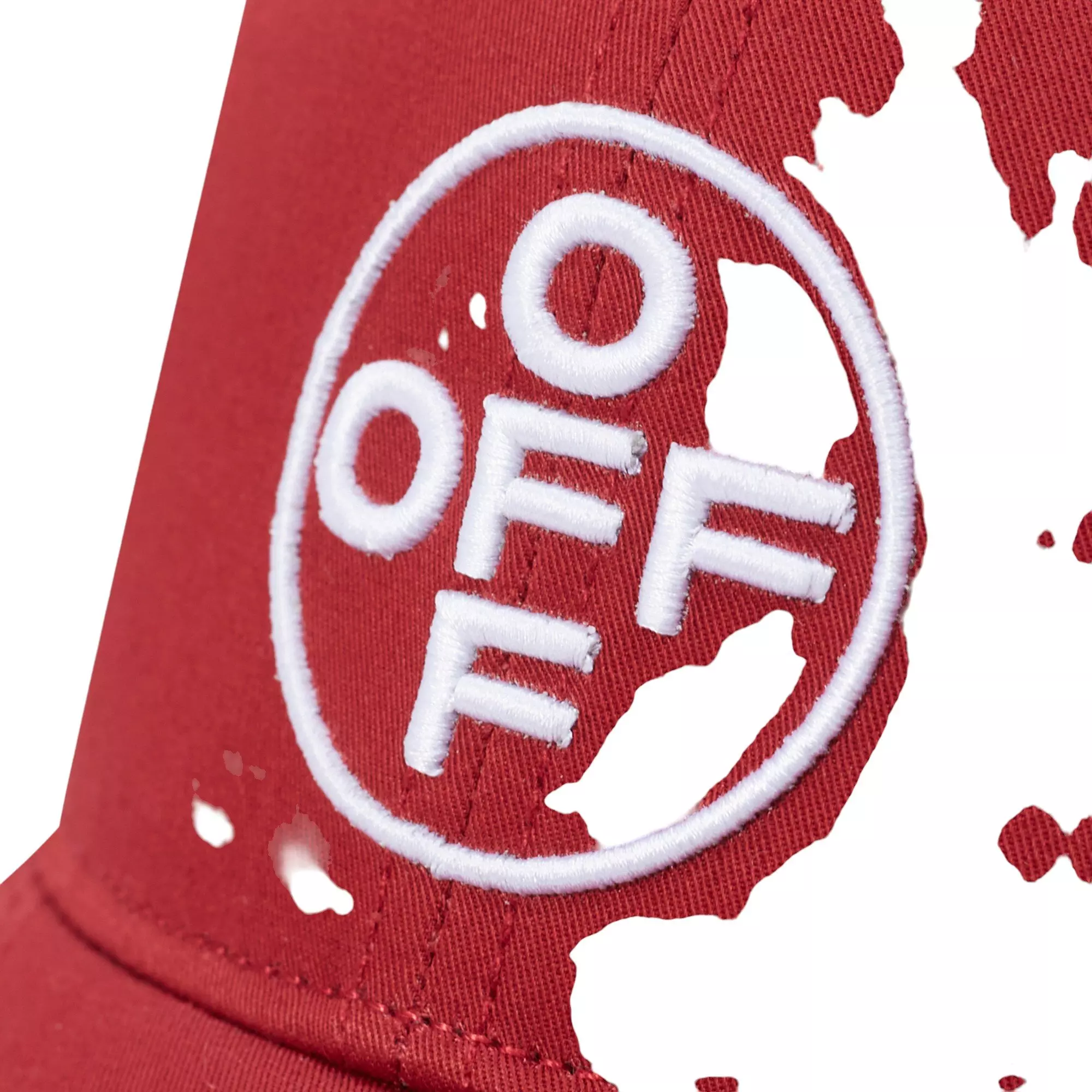 L/AB c/o Off-White Off Embroidered Curved Brim Twill Hat - Red - RED