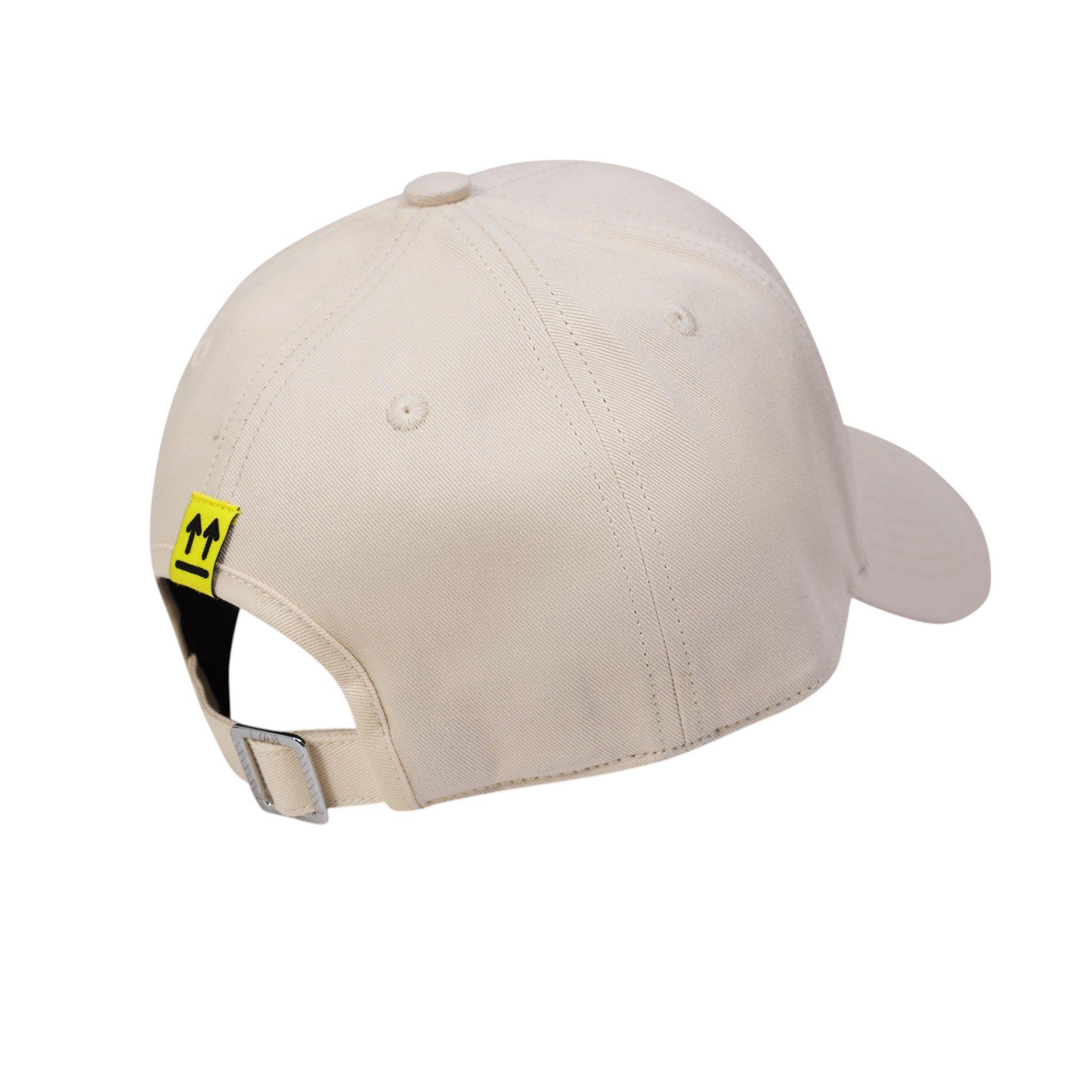 L/AB c/o Off-White Off Embroidered Curved Brim Twill Hat - Cream - CREAM