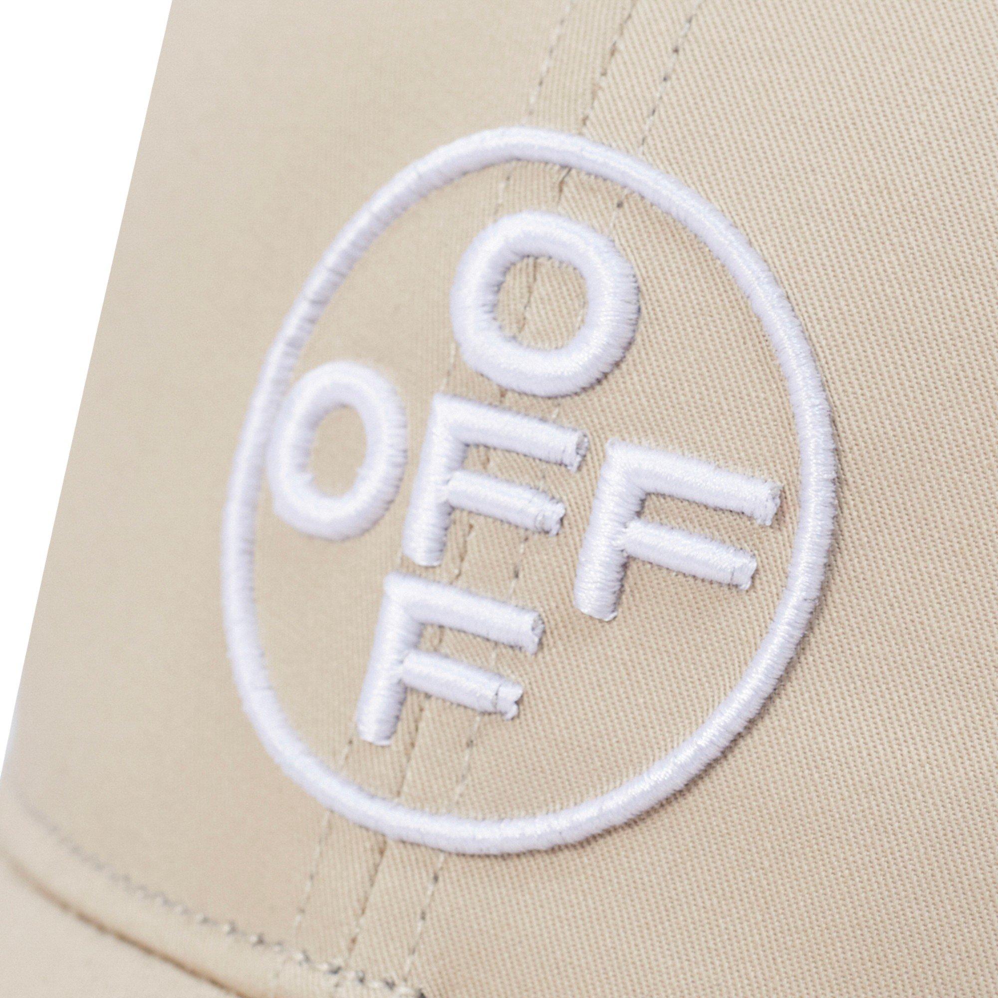 L/AB c/o Off-White Off Embroidered Curved Brim Twill Hat - Cream - CREAM