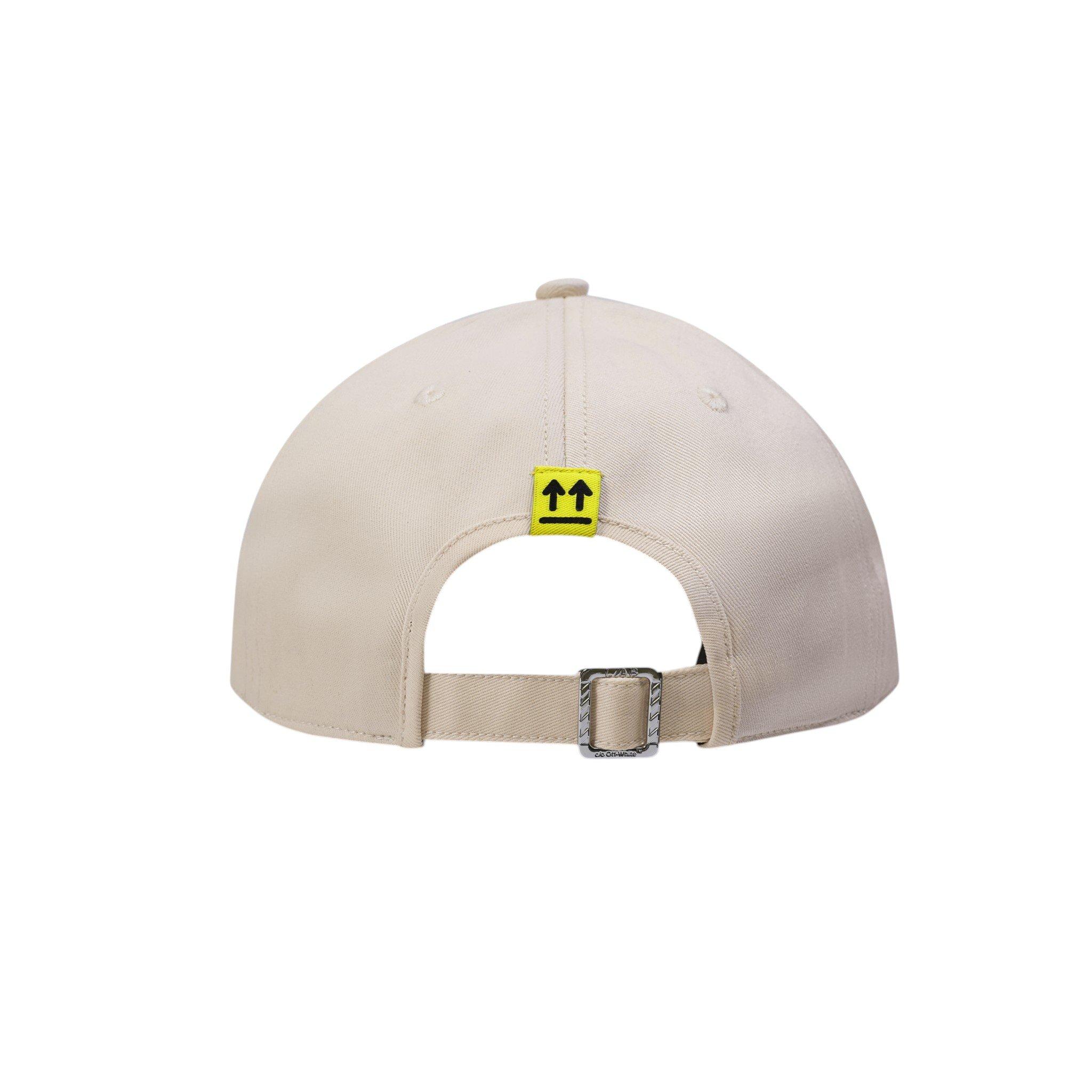 L/AB c/o Off-White Off Embroidered Curved Brim Twill Hat - Cream - CREAM