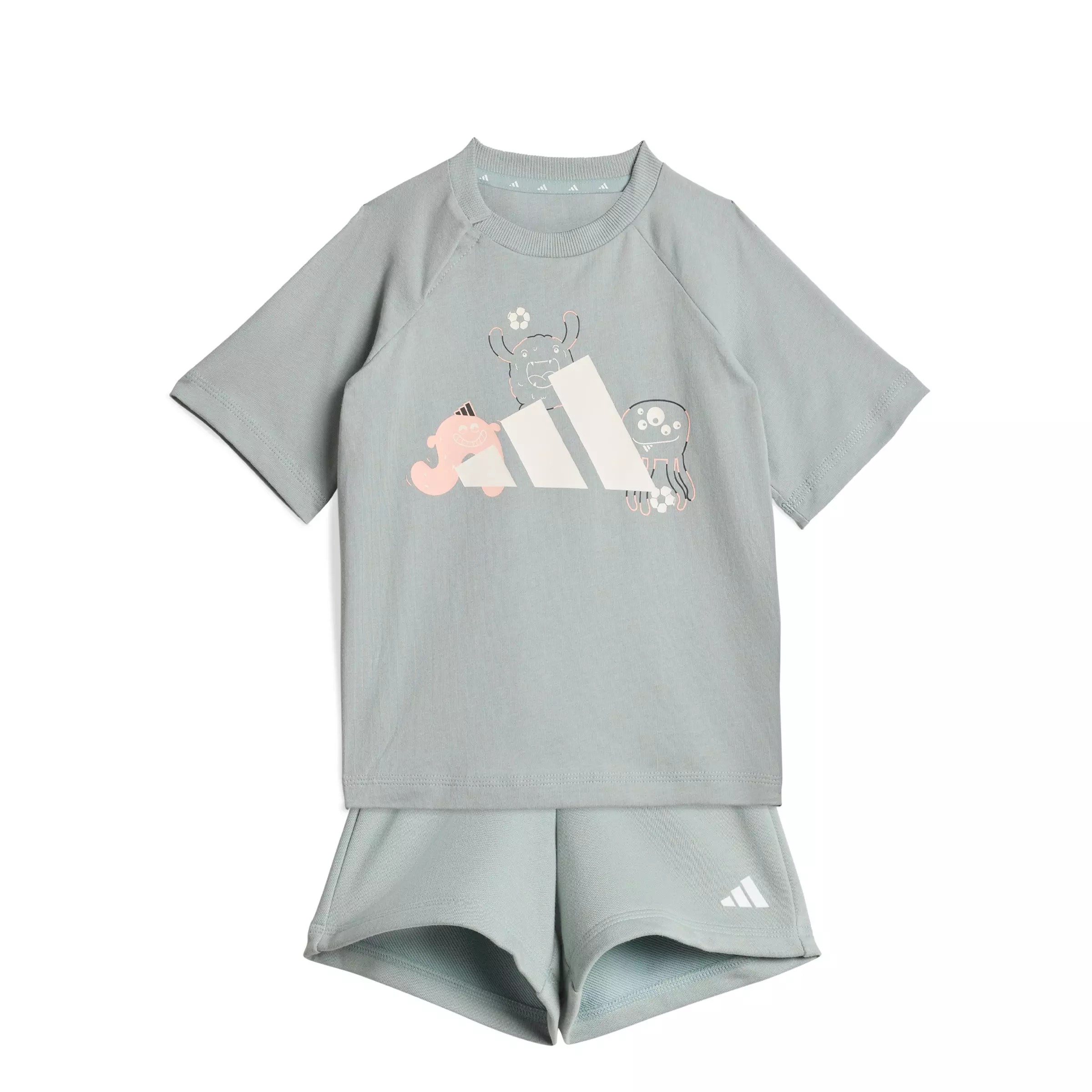 adidas Infant Kids' Tiro_Nster T-Shirt and Shorts Set - Light Green - LIGHT GREEN