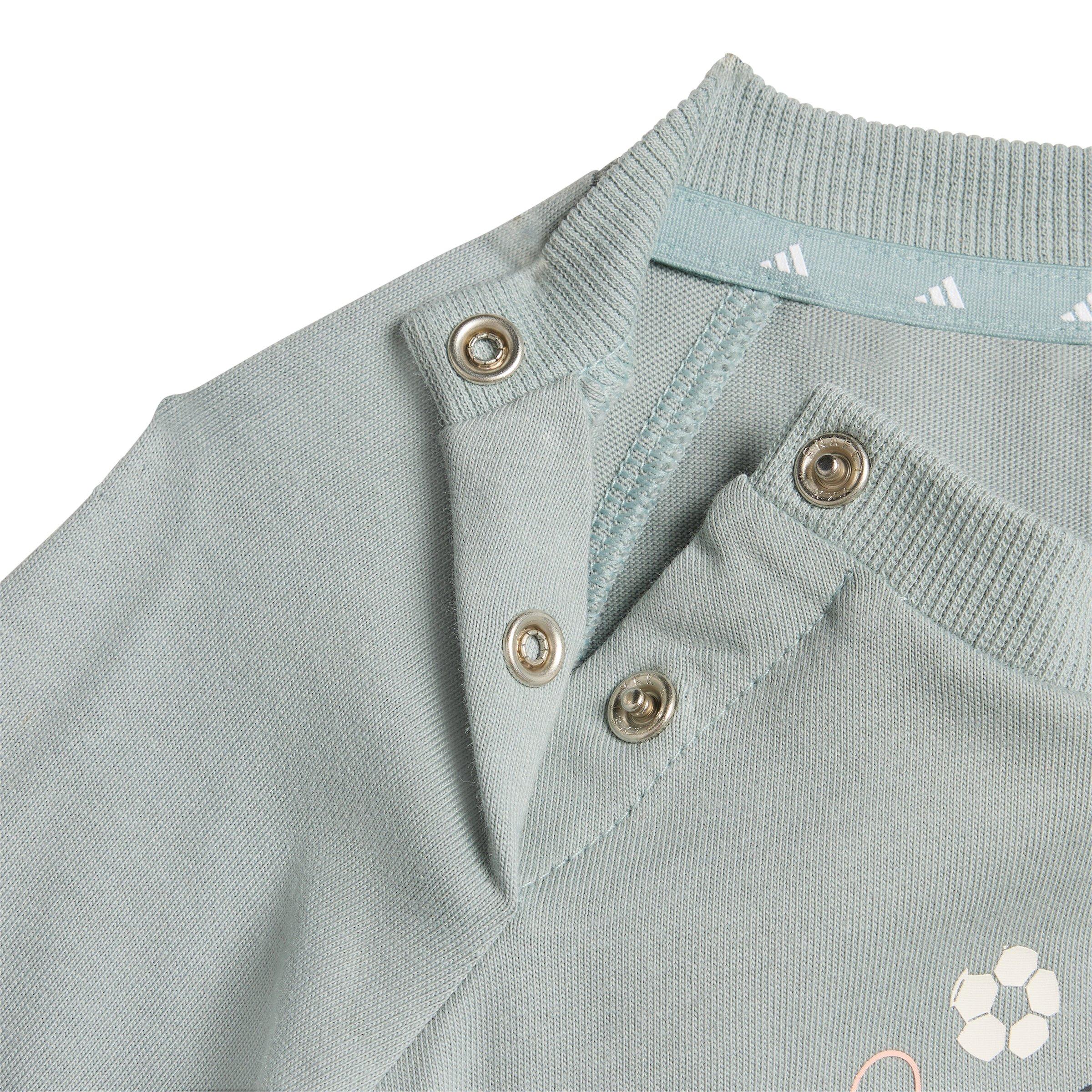 adidas Infant Kids' Tiro_Nster T-Shirt and Shorts Set - Light Green - LIGHT GREEN Thumbnail View 3