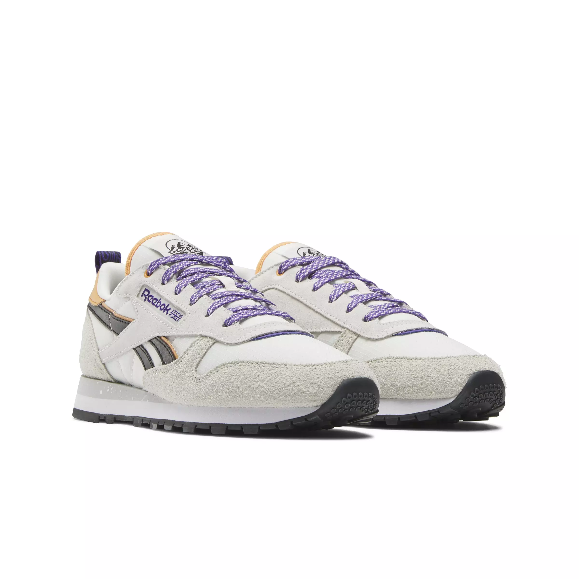 Reebok Classic Leather "Chalk/Alabaster/Dynamic Purple" Women's Shoe - CHALK/ALABASTER/PURPLE