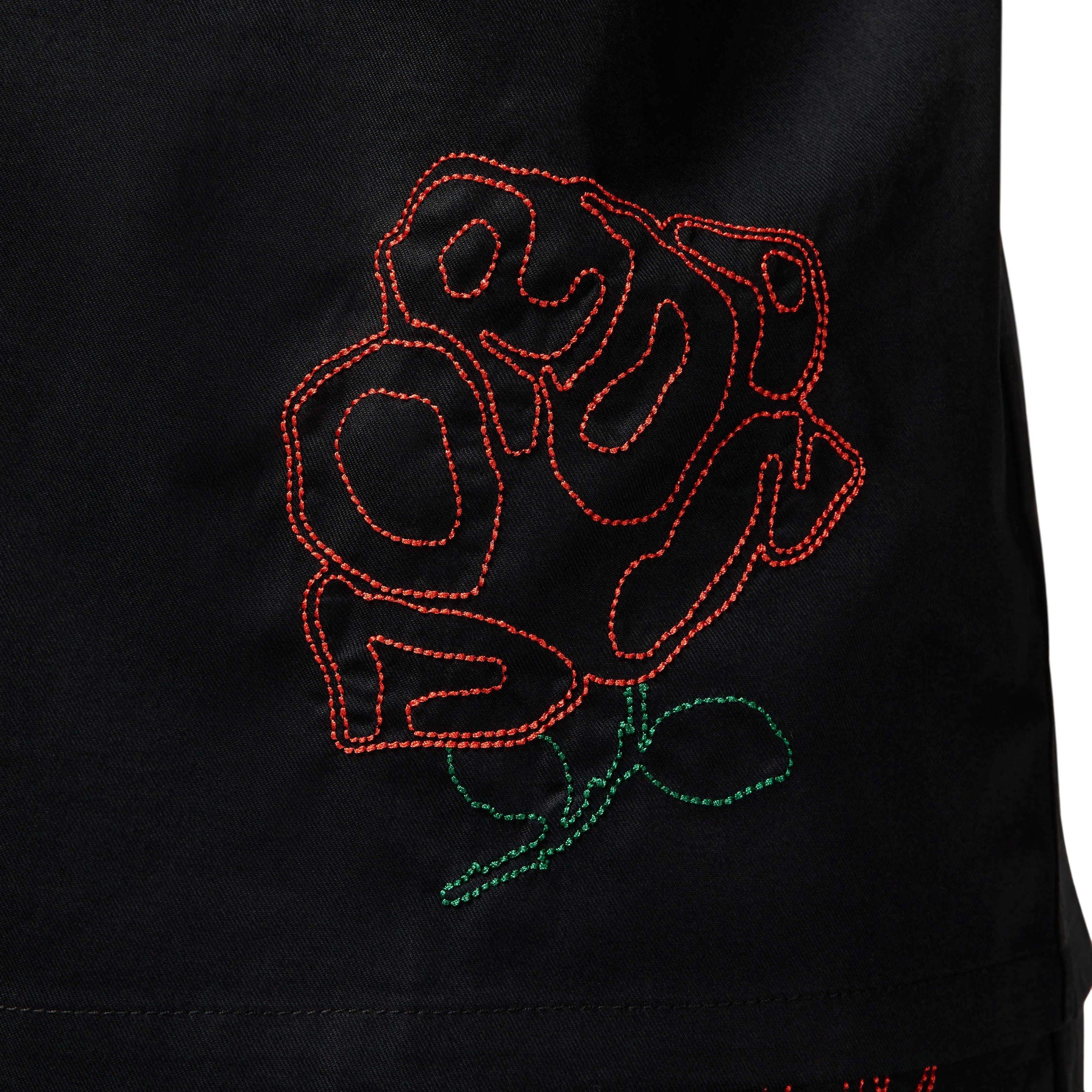 Jordan Women's Short-Sleeve Woven Rose Top - BLACK Thumbnail View 4