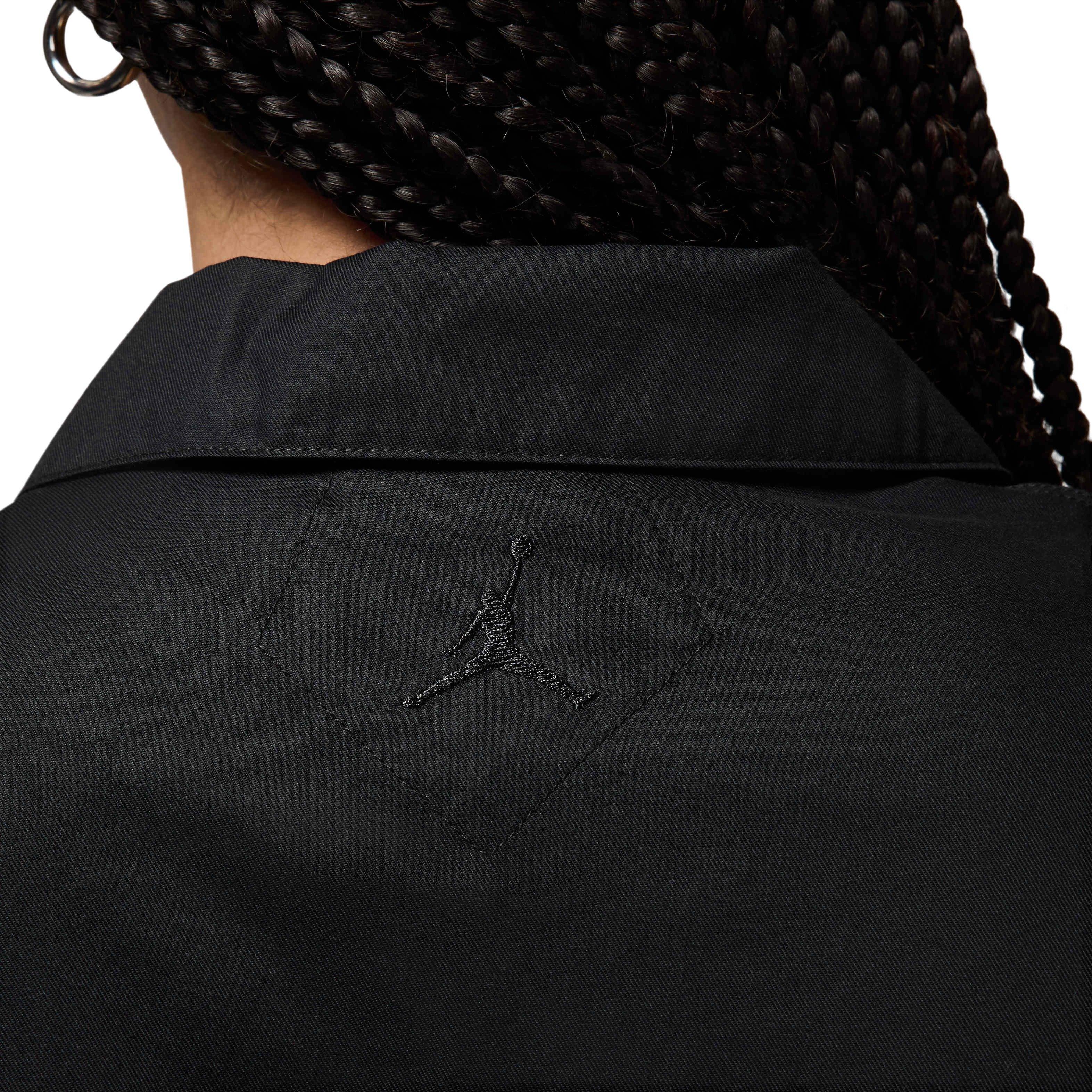 Jordan Women's Short-Sleeve Woven Rose Top - BLACK Thumbnail View 6