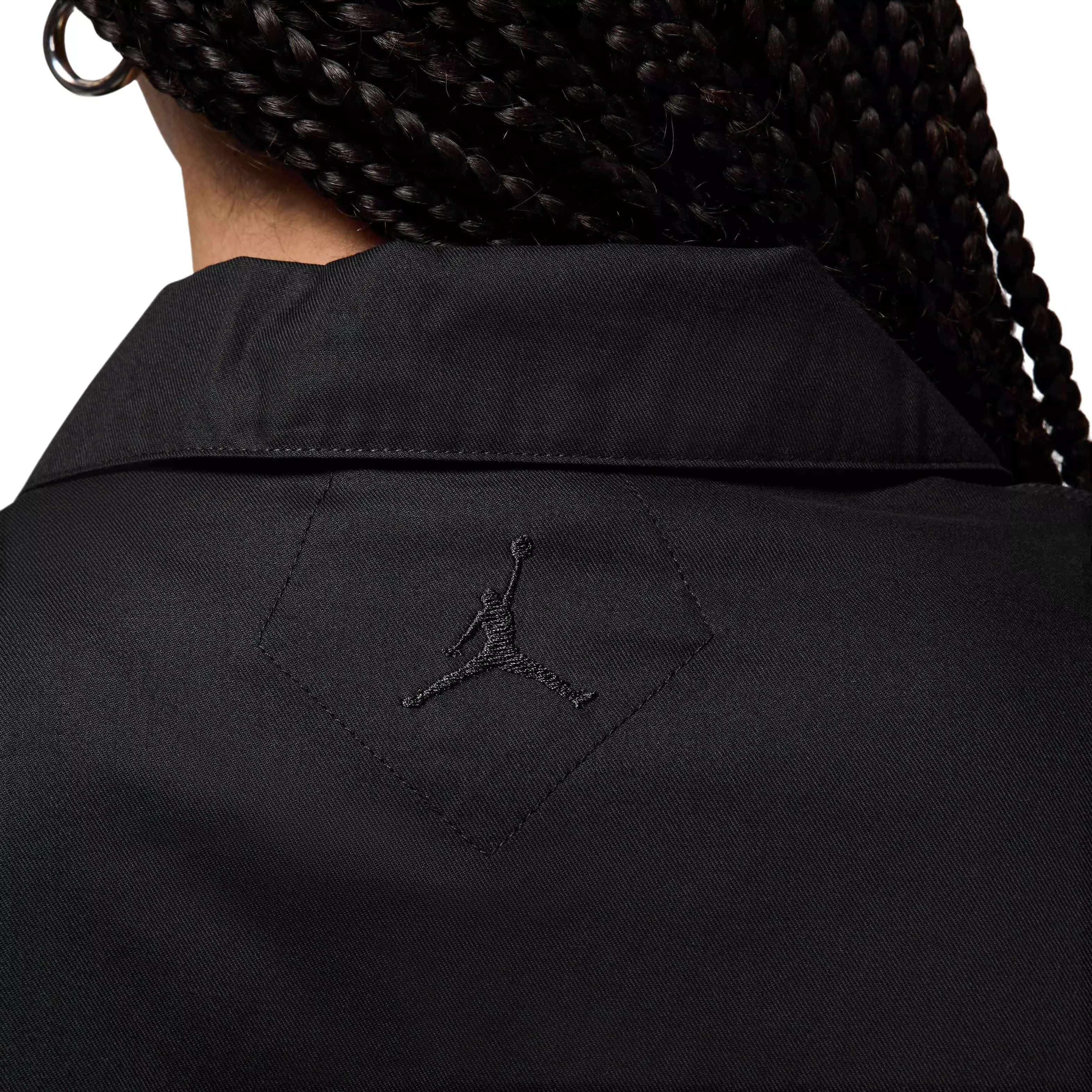 Jordan Women's Short-Sleeve Woven Rose Top - BLACK