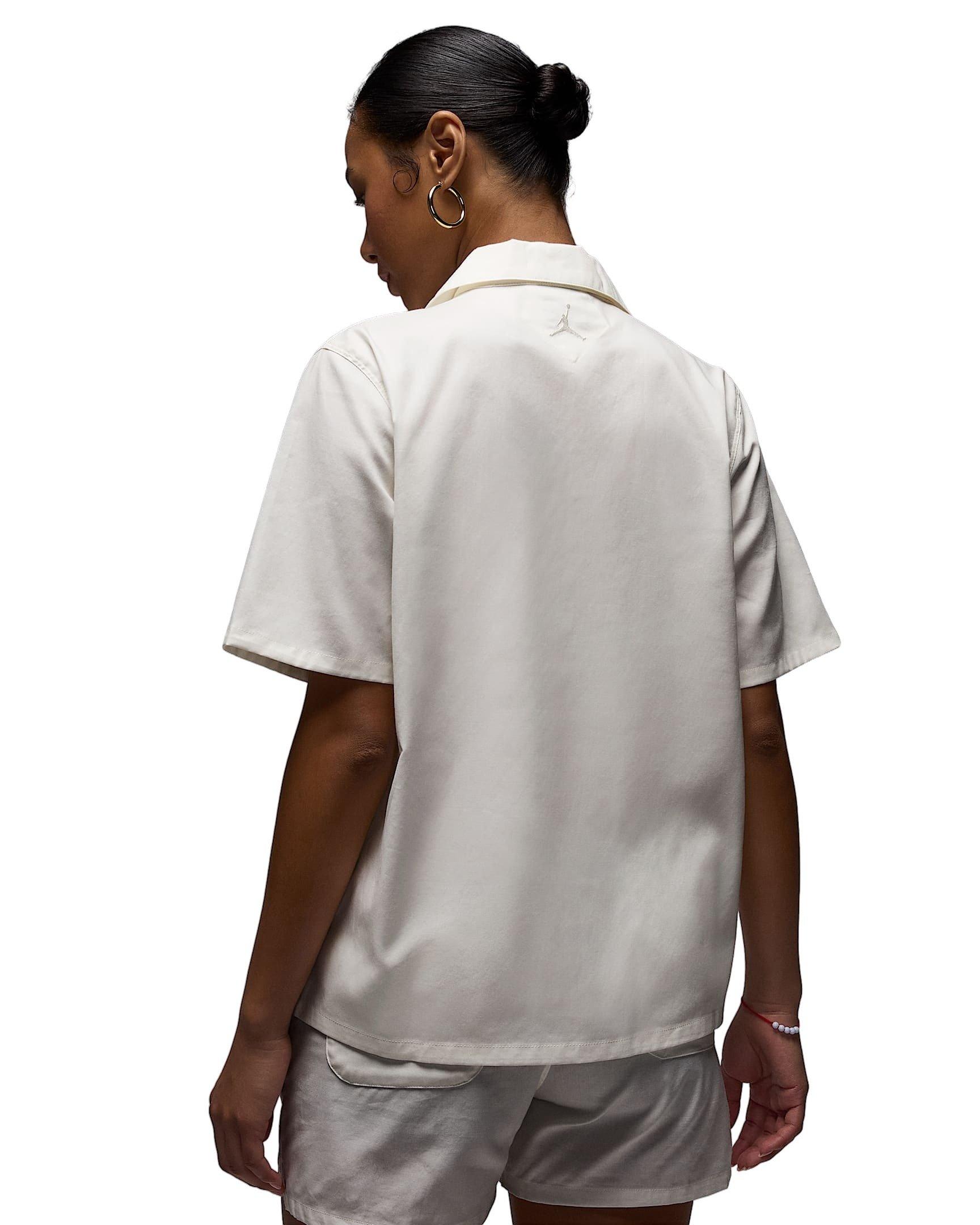 Jordan Women's Short-Sleeve Woven Rose Top - WHITE Thumbnail View 2