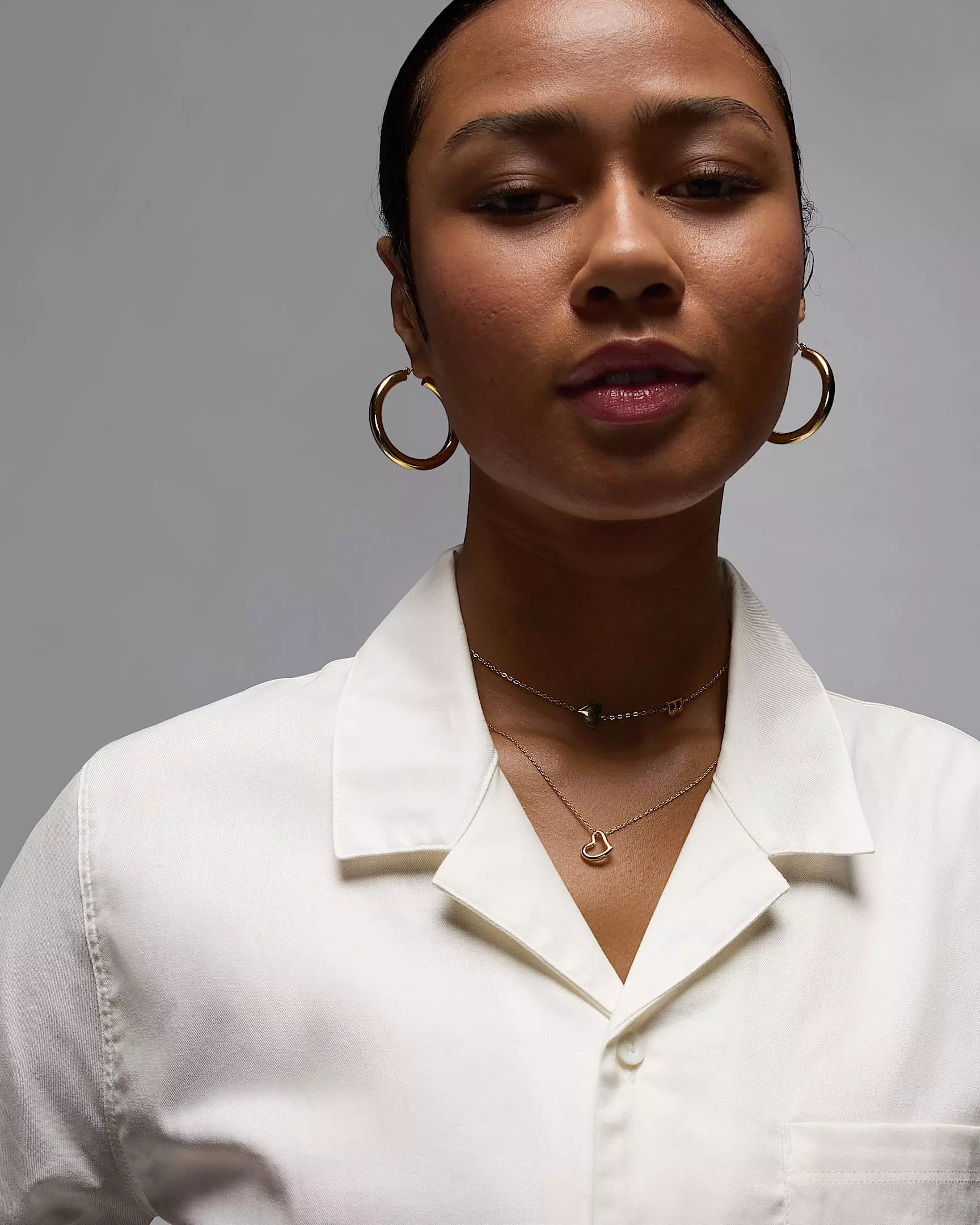 Jordan Women's Short-Sleeve Woven Rose Top - WHITE