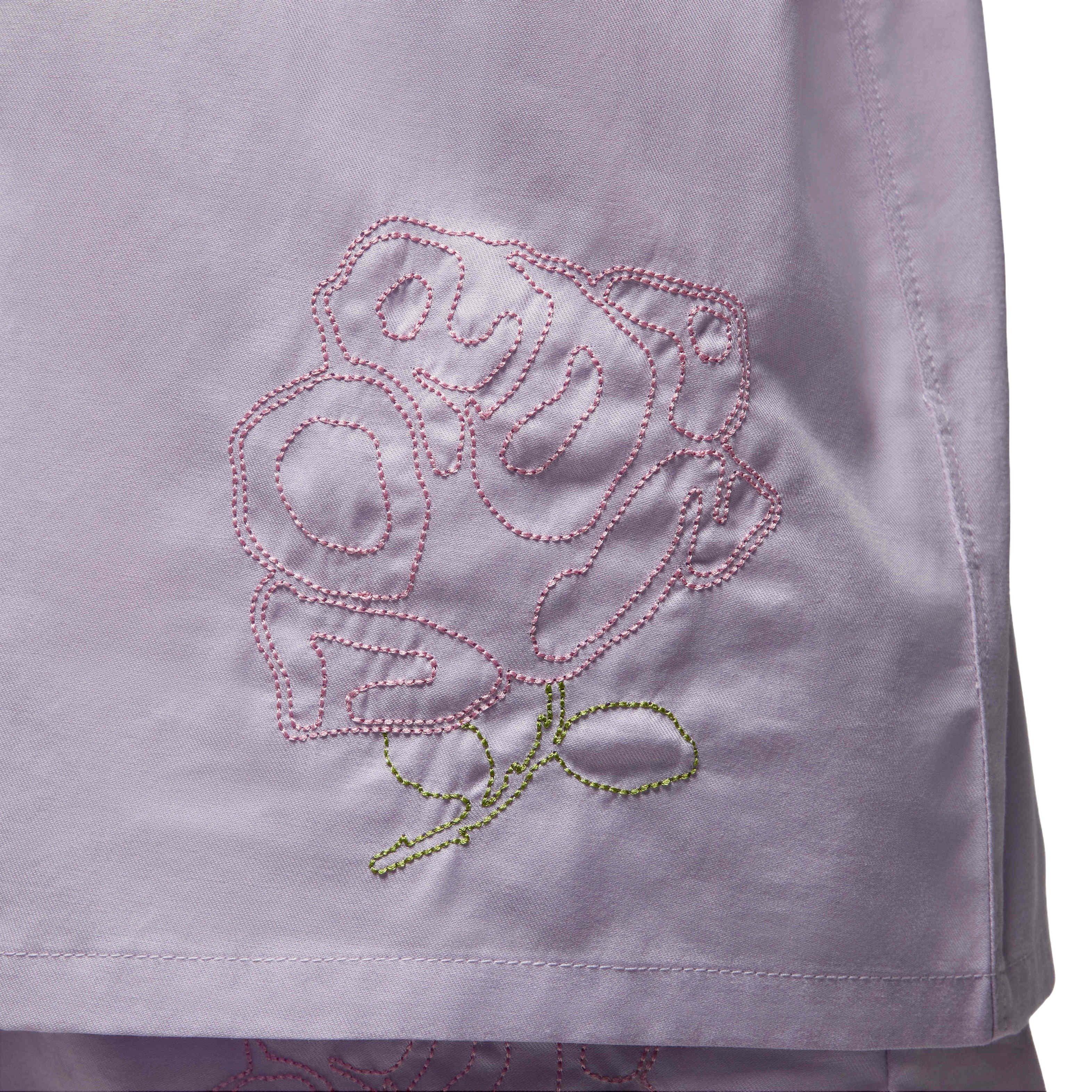 Jordan Women's Short-Sleeve Woven Rose Top - PURPLE Thumbnail View 5