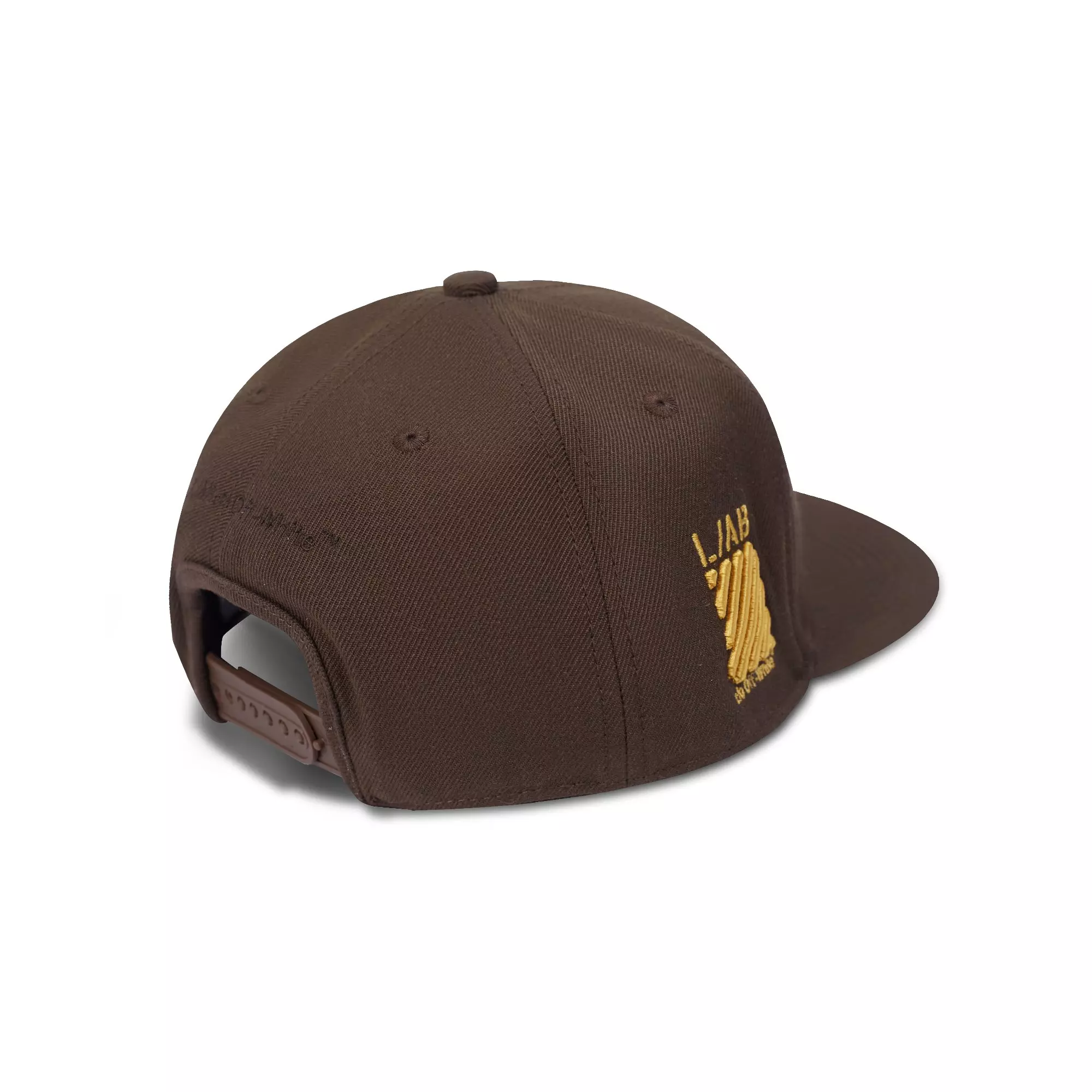 L/AB c/o Off-White Off Embroidered Flat Brim Twill Hat - Brown - BROWN