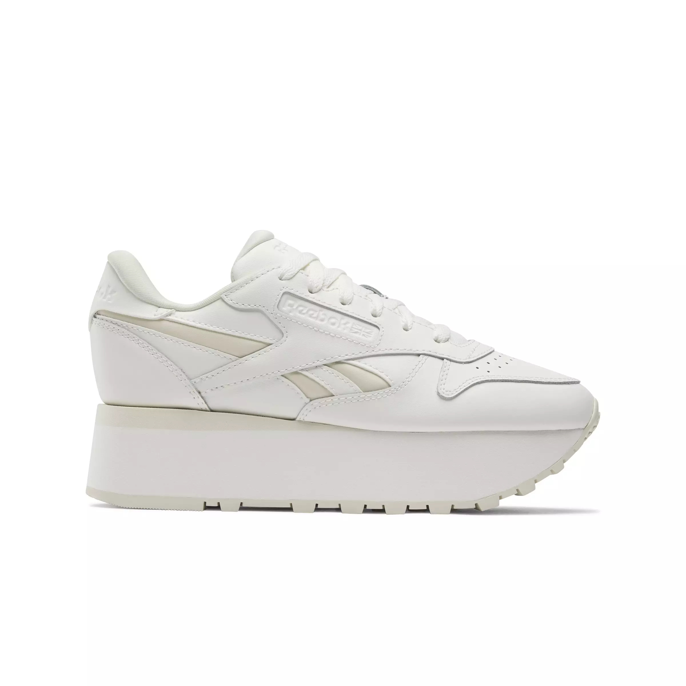 Reebok Classic Leather Triple Lift "Chalk/Chalk/Alabaster" Women's Shoe - CHALK/CHALK/ALABASTER