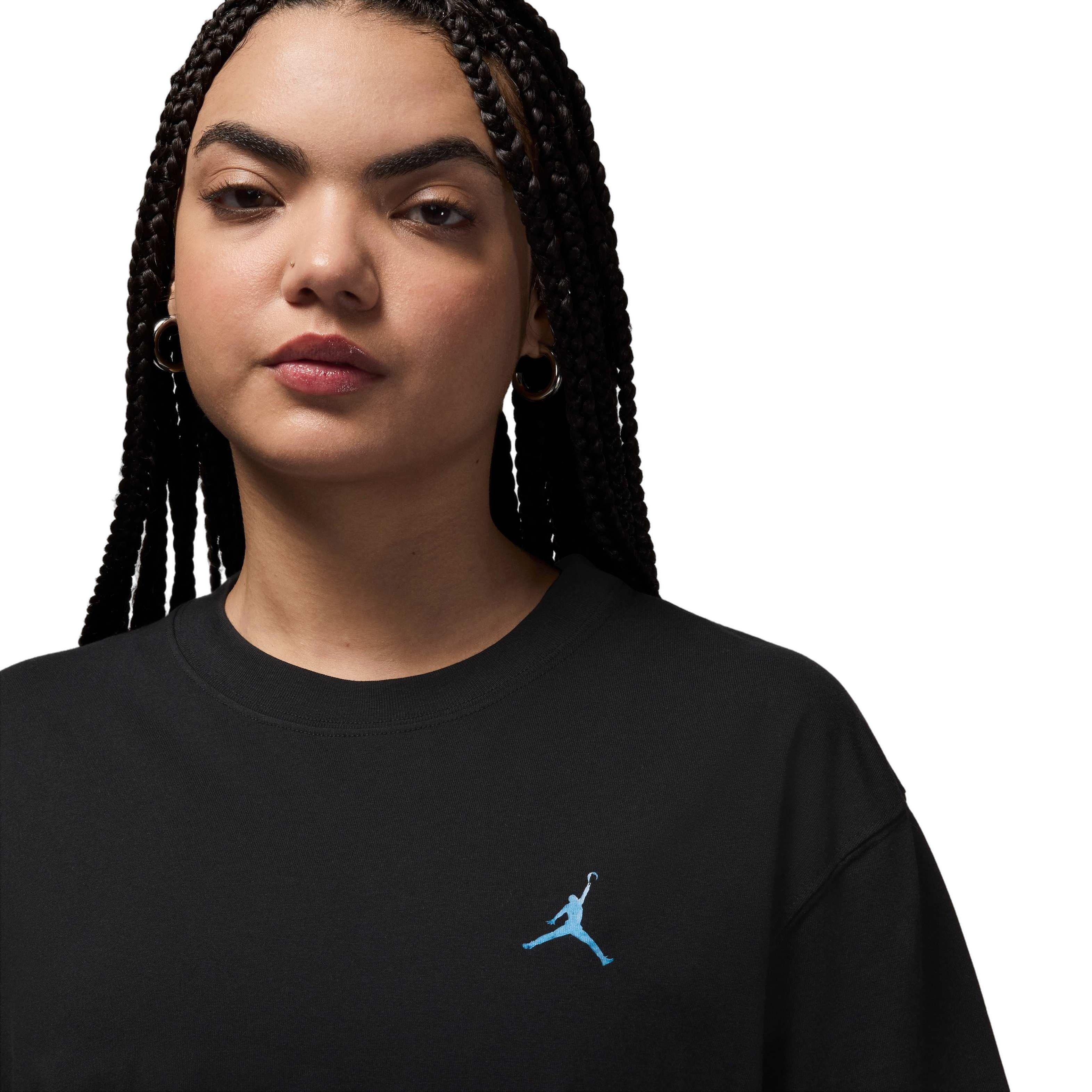 Jordan Women's Short-Sleeve Graphic Poolside T-Shirt - BLACK Thumbnail View 3