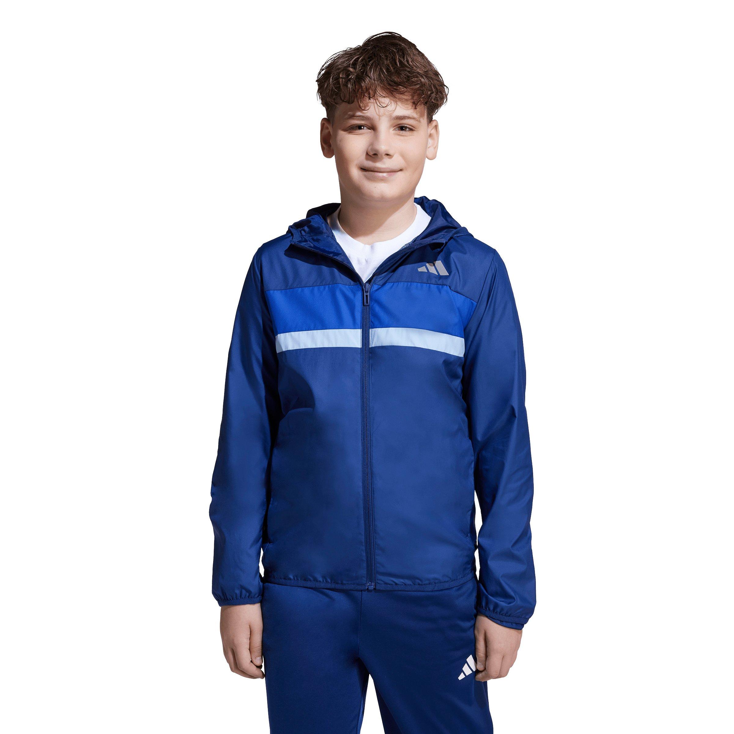 adidas Big Boys' Dark Blue Tiberio Windbreaker