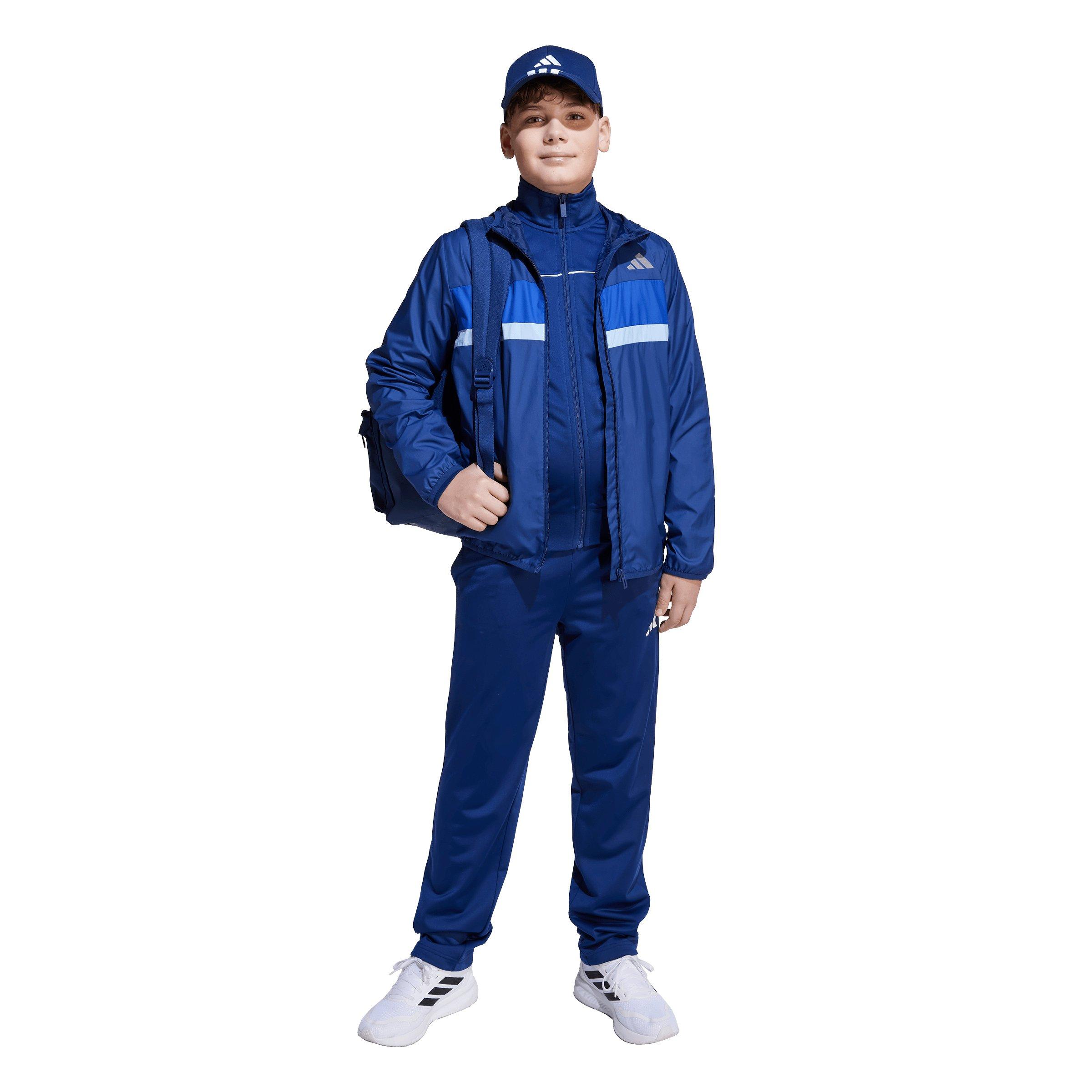 adidas Big Boys' Dark Blue Tiberio Windbreaker