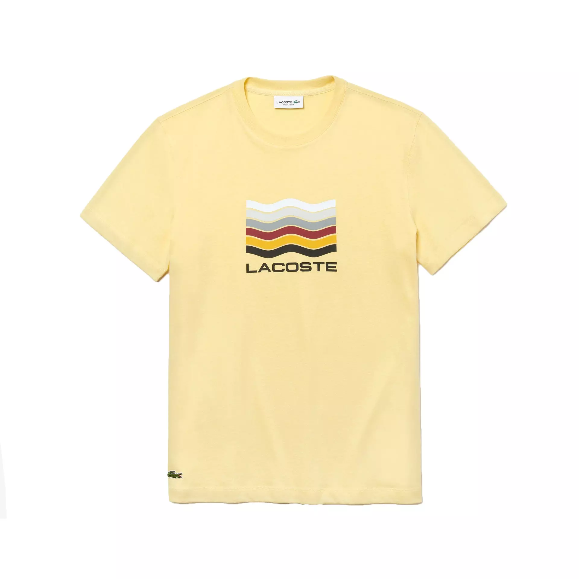 Lacoste Men's Waves Logo Cotton Tee - YELLOW