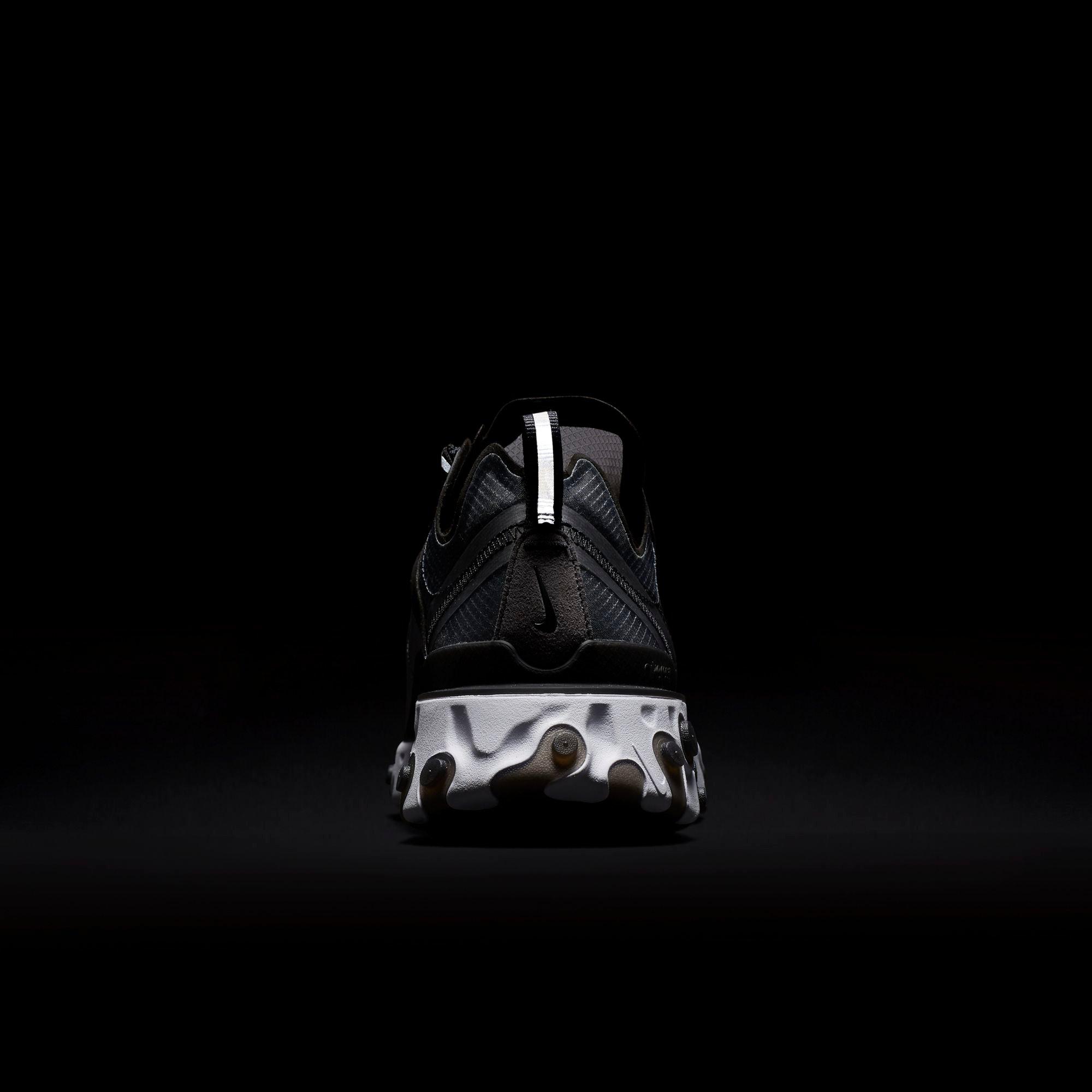 Nike React Element 87 &ldquo;Anthracite/Black/White" Gradeschool Kids' Shoe - BLACK Thumbnail View 6