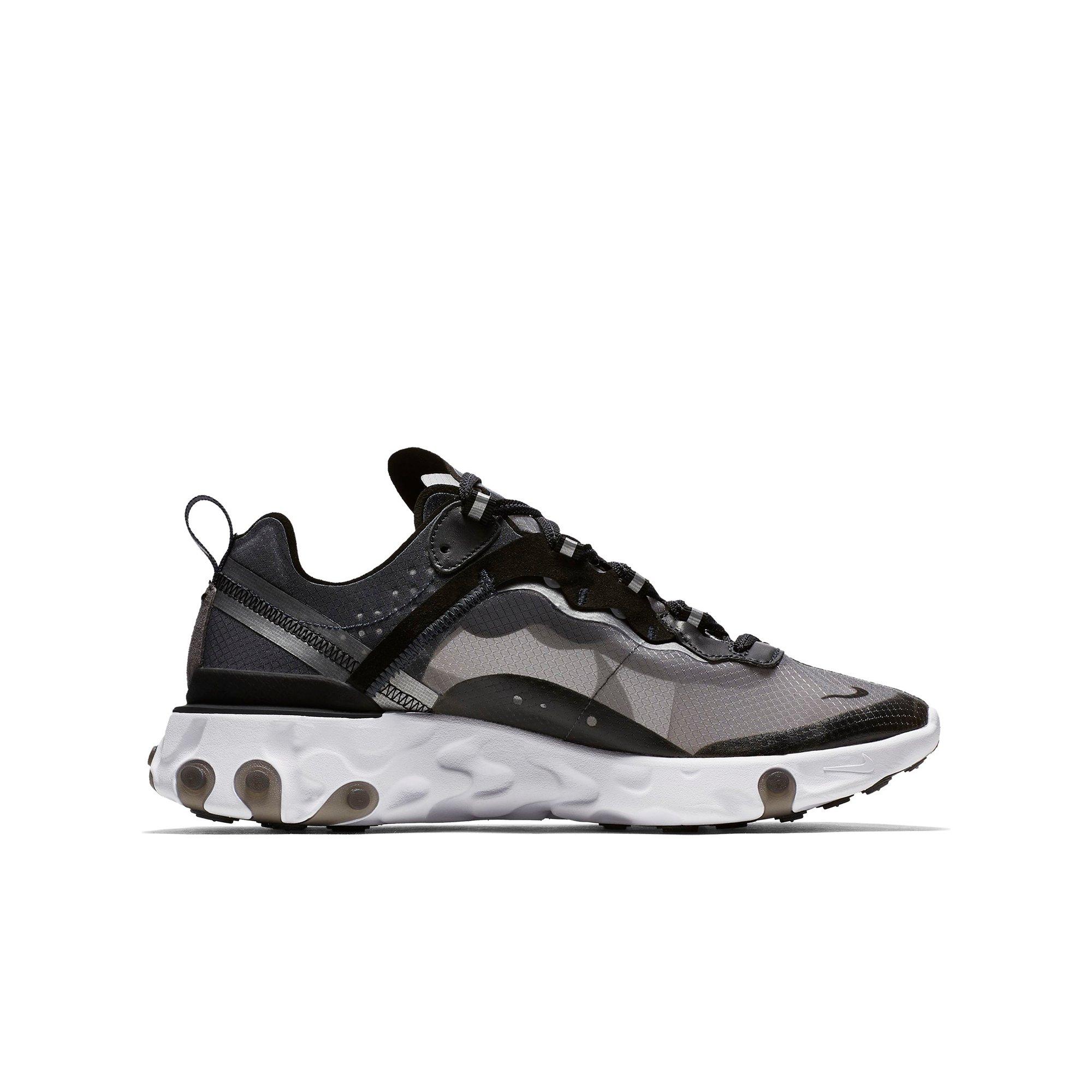 Nike React Element 87 &ldquo;Anthracite/Black/White" Gradeschool Kids' Shoe - BLACK Thumbnail View 2