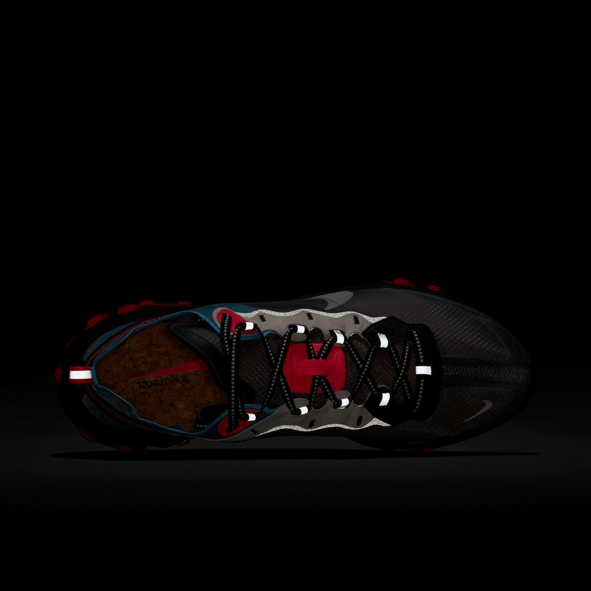 Nike React Element 87 &ldquo;Black/Cool Grey/Blue Chill/Solar Red&rdquo; Men's Shoe - BLACK Thumbnail View 10