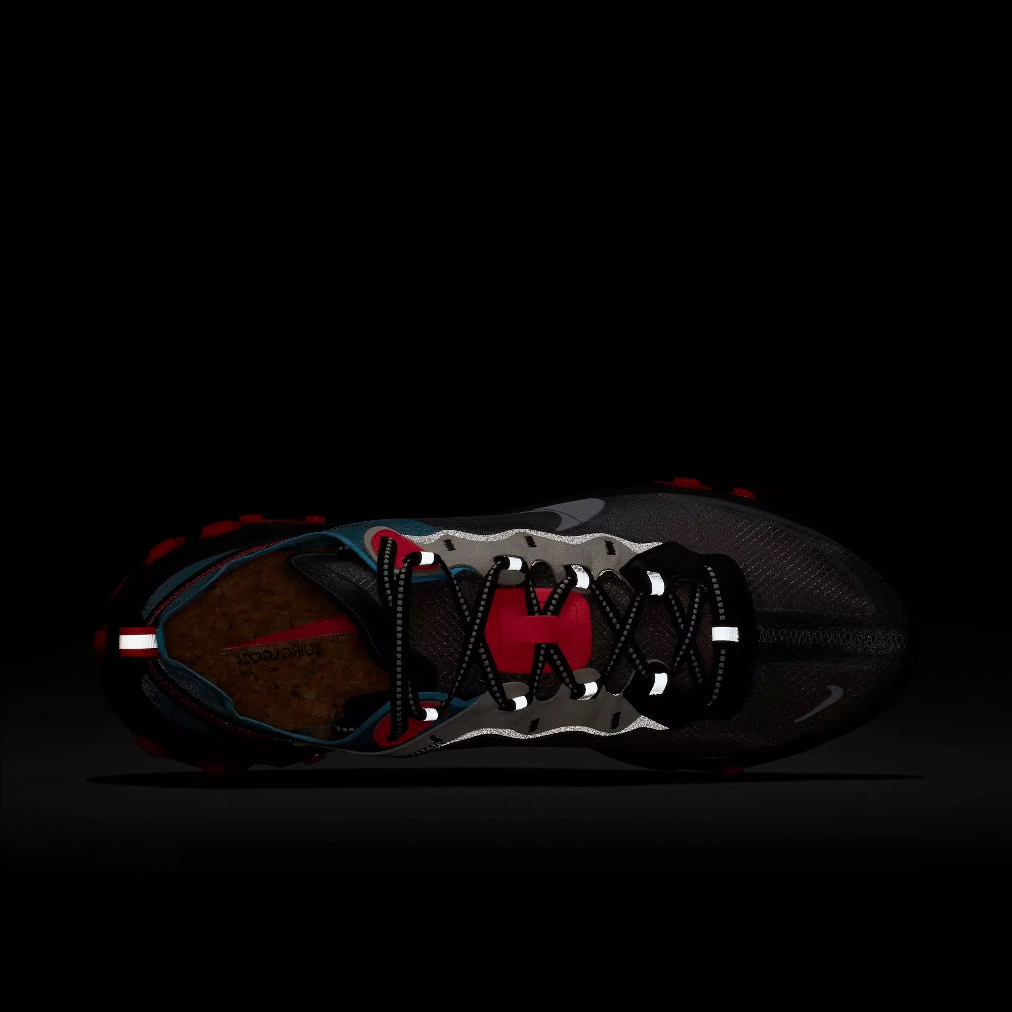 Nike React Element 87 &ldquo;Black/Cool Grey/Blue Chill/Solar Red&rdquo; Men's Shoe - BLACK