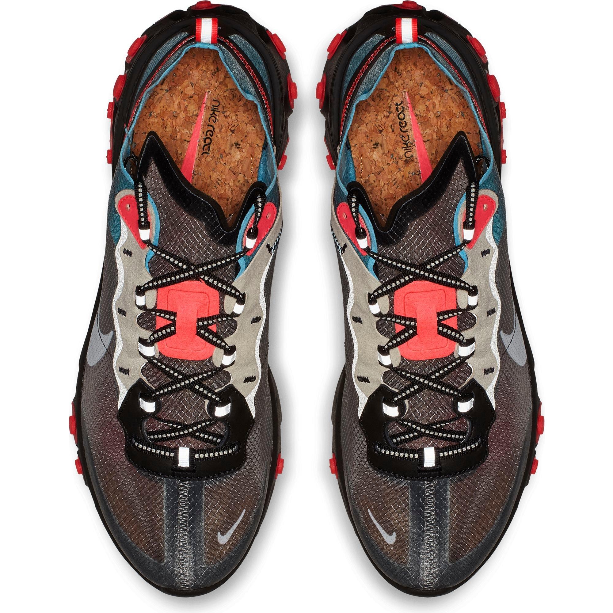 Nike React Element 87 &ldquo;Black/Cool Grey/Blue Chill/Solar Red&rdquo; Men's Shoe - BLACK Thumbnail View 7