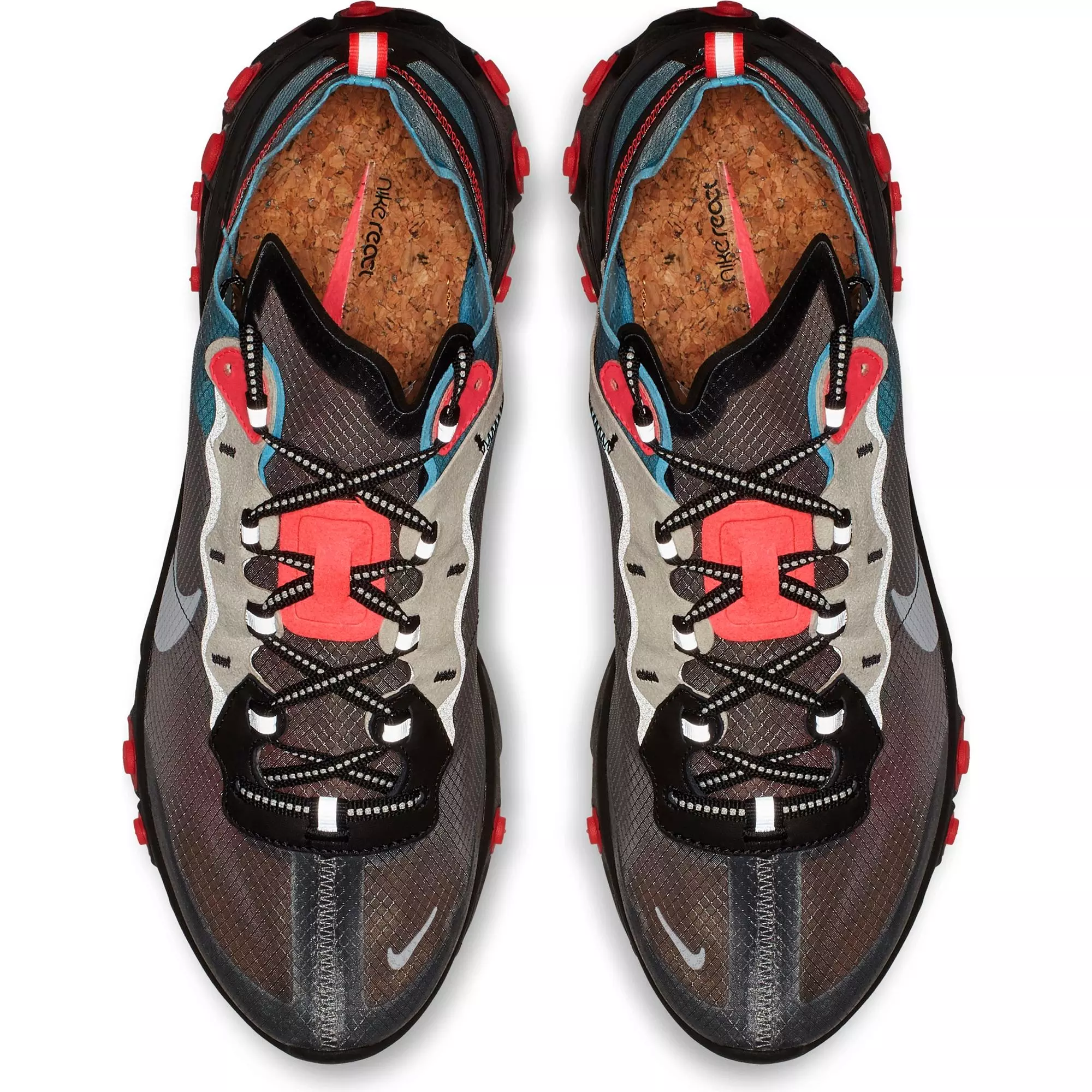 Nike React Element 87 &ldquo;Black/Cool Grey/Blue Chill/Solar Red&rdquo; Men's Shoe - BLACK