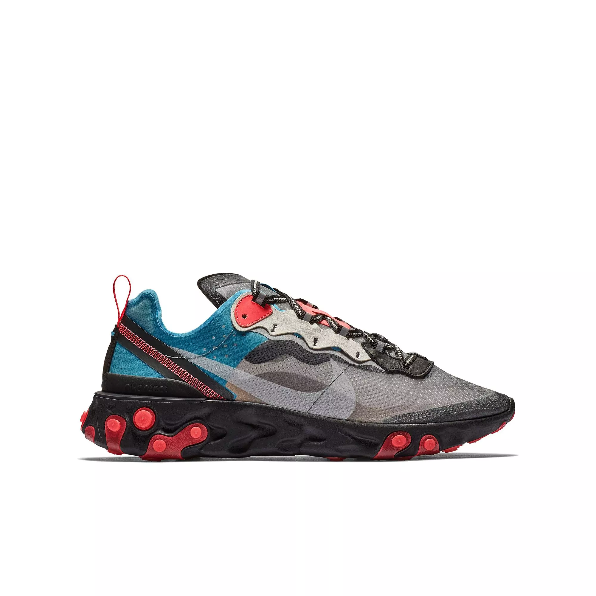 Nike React Element 87 "Black/Cool Grey/Blue Chill" Grade School Kids' Shoe - BLACK