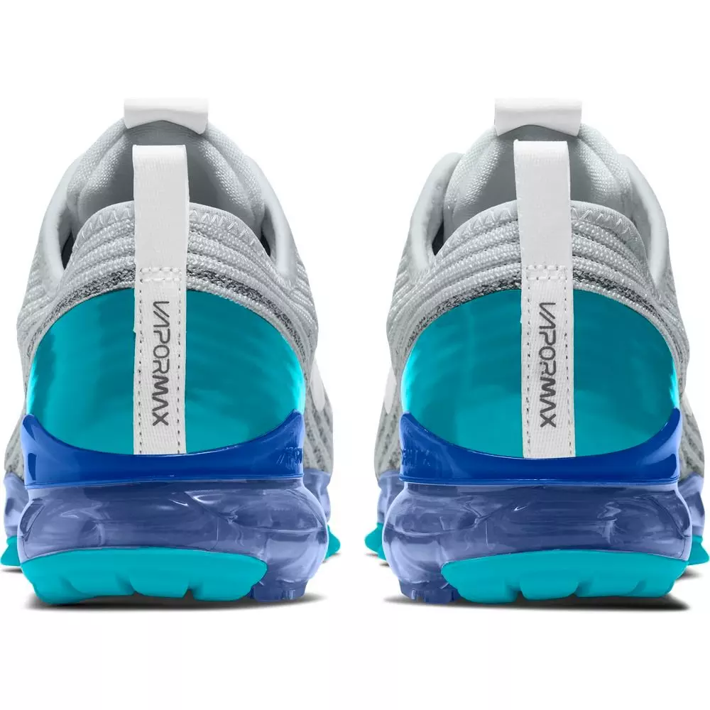 Nike Air Vapormax Flyknit 3 "Pure Platinum/White/Oracle Aqua" Grade School Kid's Shoe - GREY