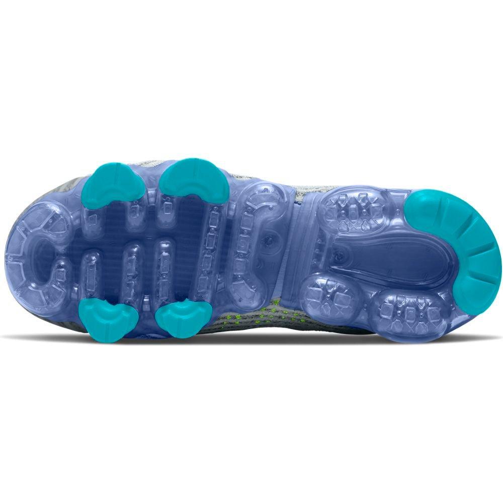 Nike Air Vapormax Flyknit 3 "Pure Platinum/White/Oracle Aqua" Grade School Kid's Shoe - GREY Thumbnail View 6