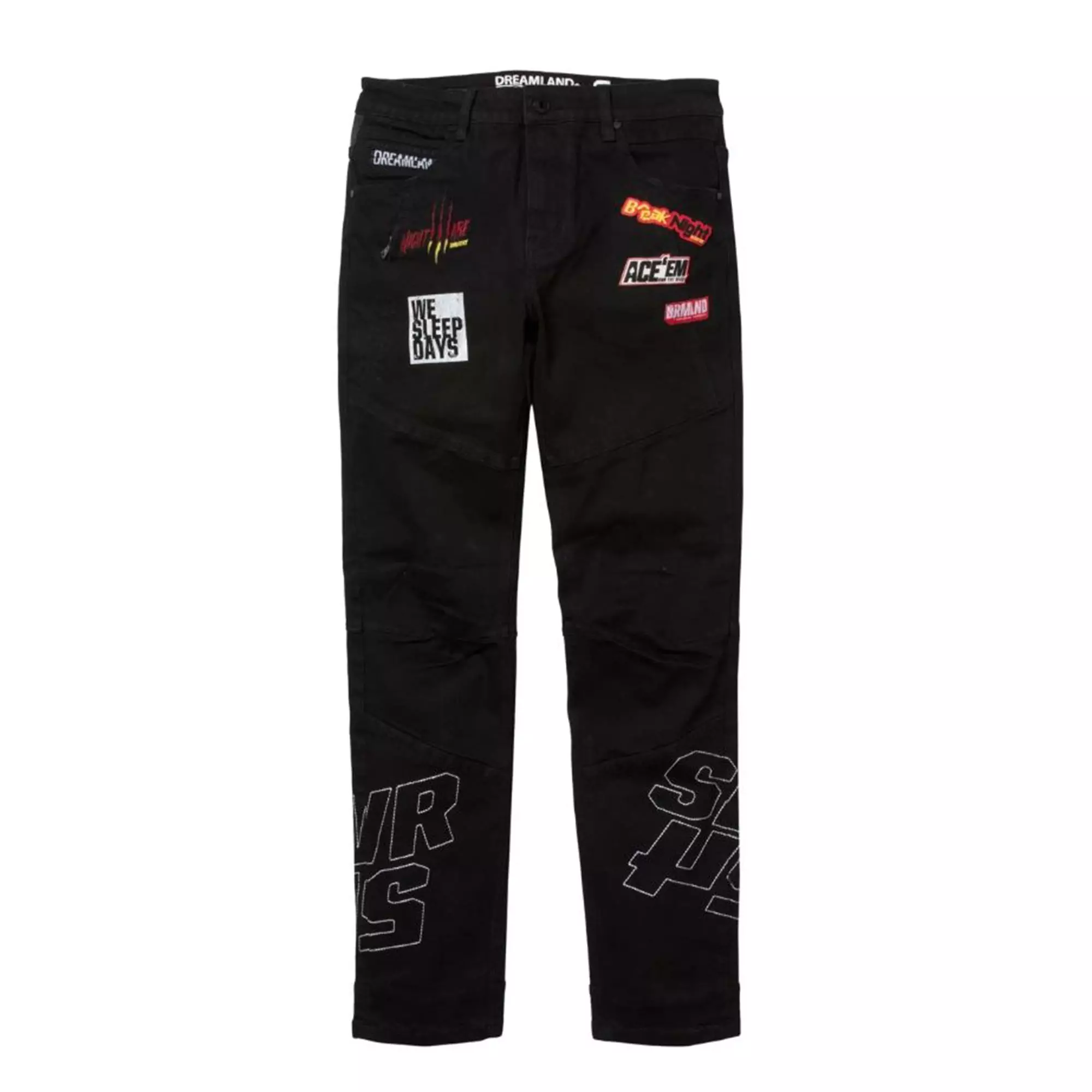 Dreamland Men's Skier Denim Slim Fit Jeans - BLACK