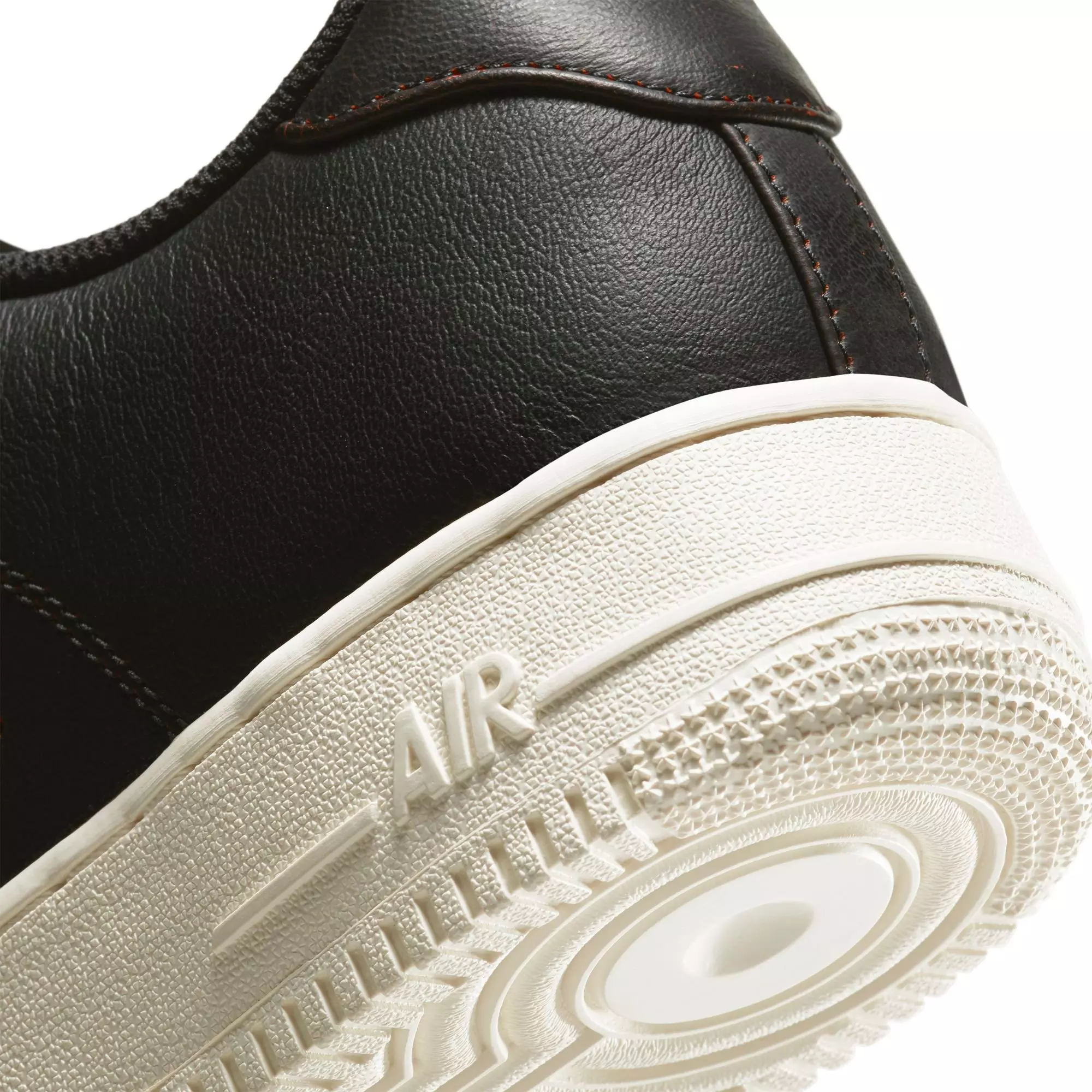 Nike Air Force 1 '07 Jewel Premium "Black/Safety Orange" Men's Shoe - BLACK