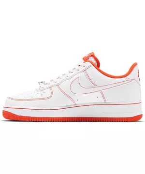 Nike Air Force 1 07 LV8 White/Team Orange Men's Shoes - Hibbett