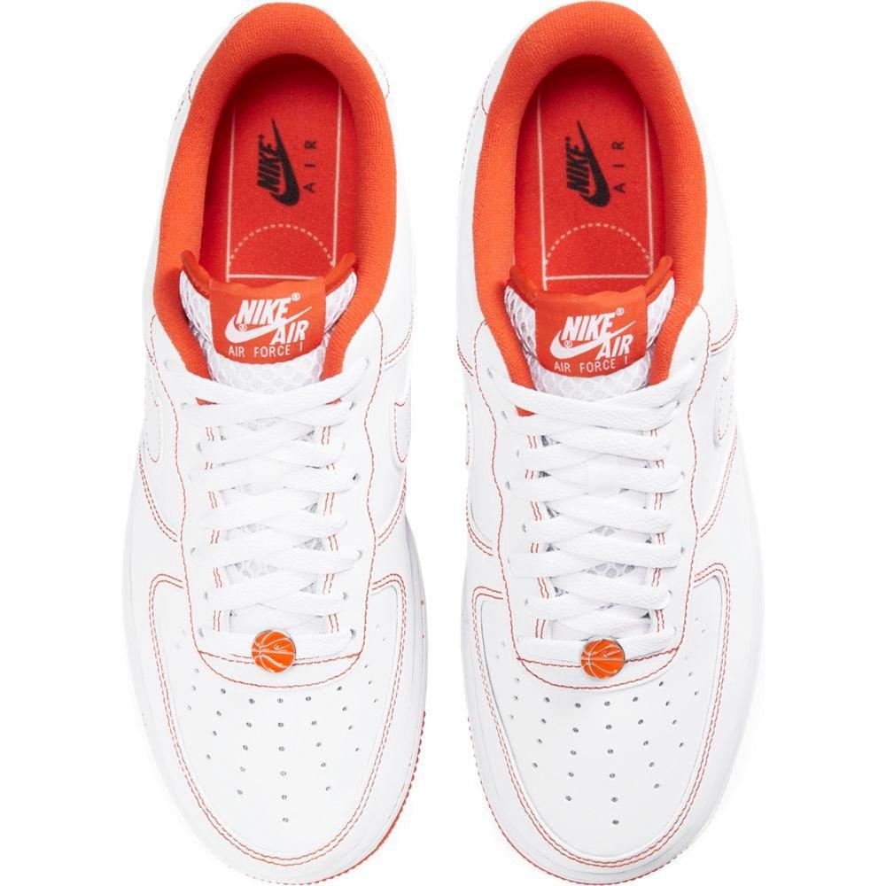 Nike Air Force 1 07 LV8 White/Team Orange Men's Shoes - Hibbett