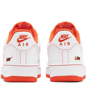 Nike Men's Air Force 1 '07 LV8 Shoes, Size 10.5, White/Blue/Orange