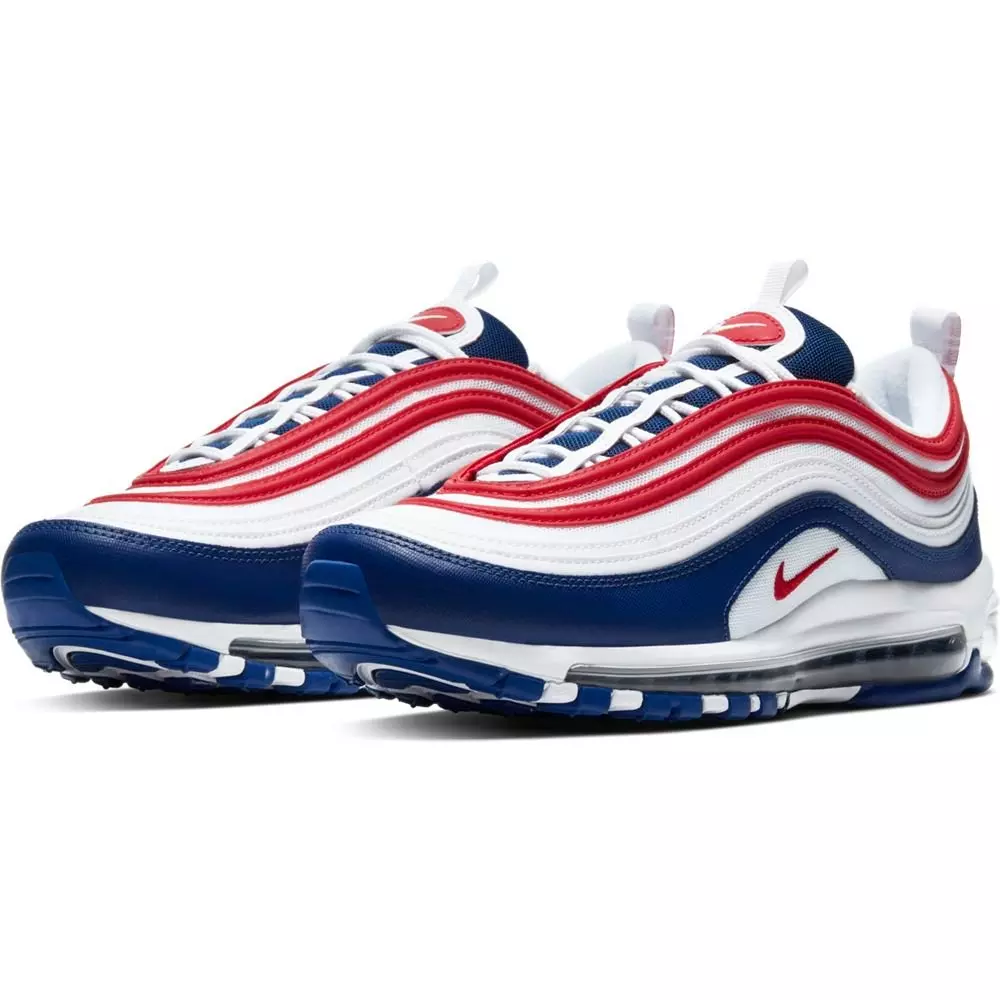 Nike Air Max 97 Americana "White/University Red/Deep Royal" Men's Shoes - WHITE