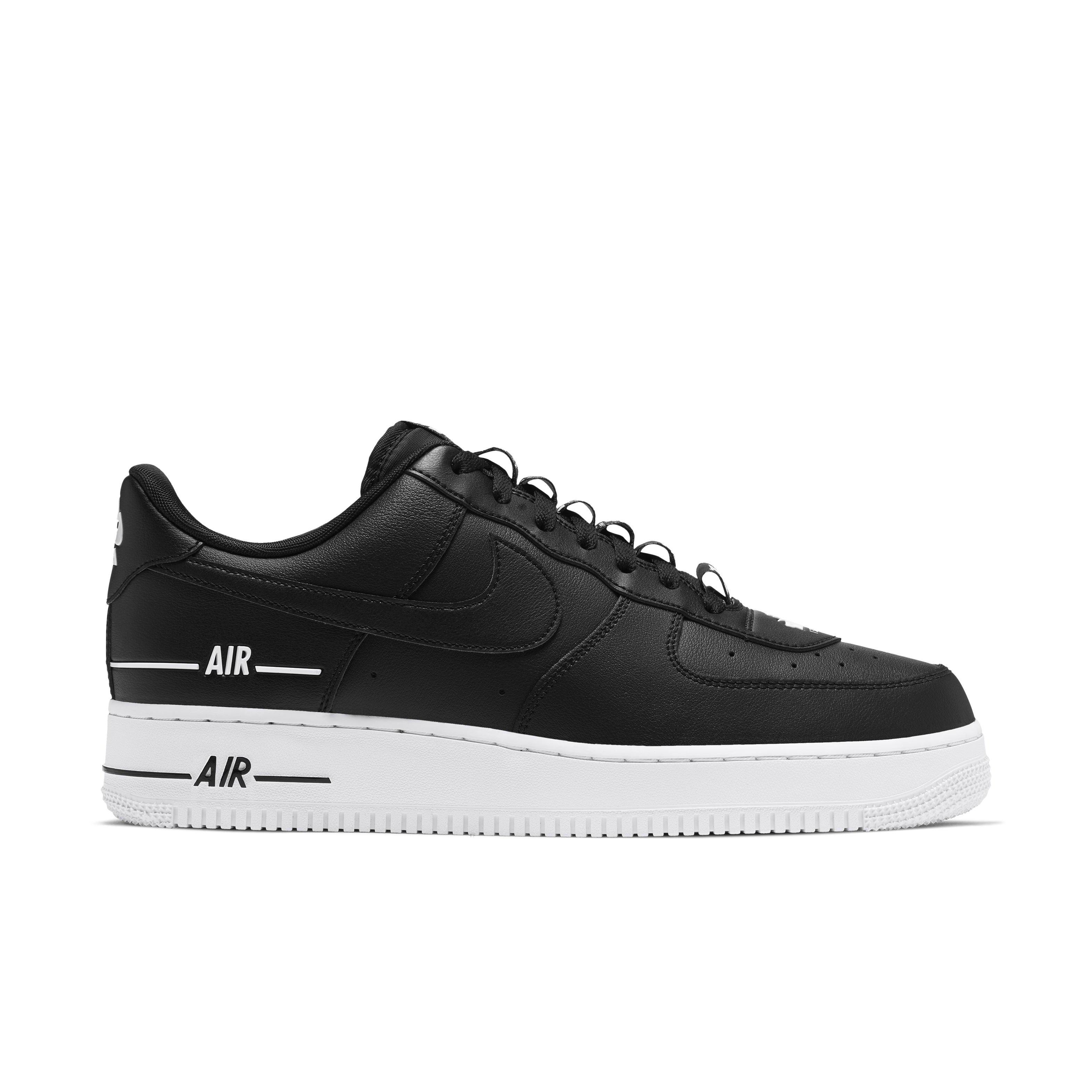 nike air force black and white mens
