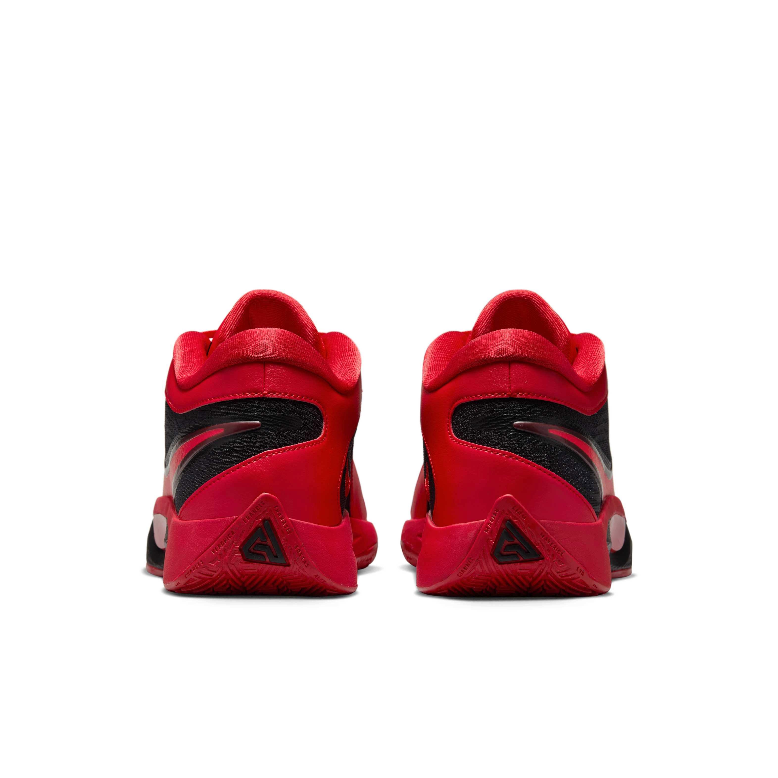 Nike Giannis Freak 6 "Black/University Red" Men's Basketball Shoe - BLACK/RED Thumbnail View 5