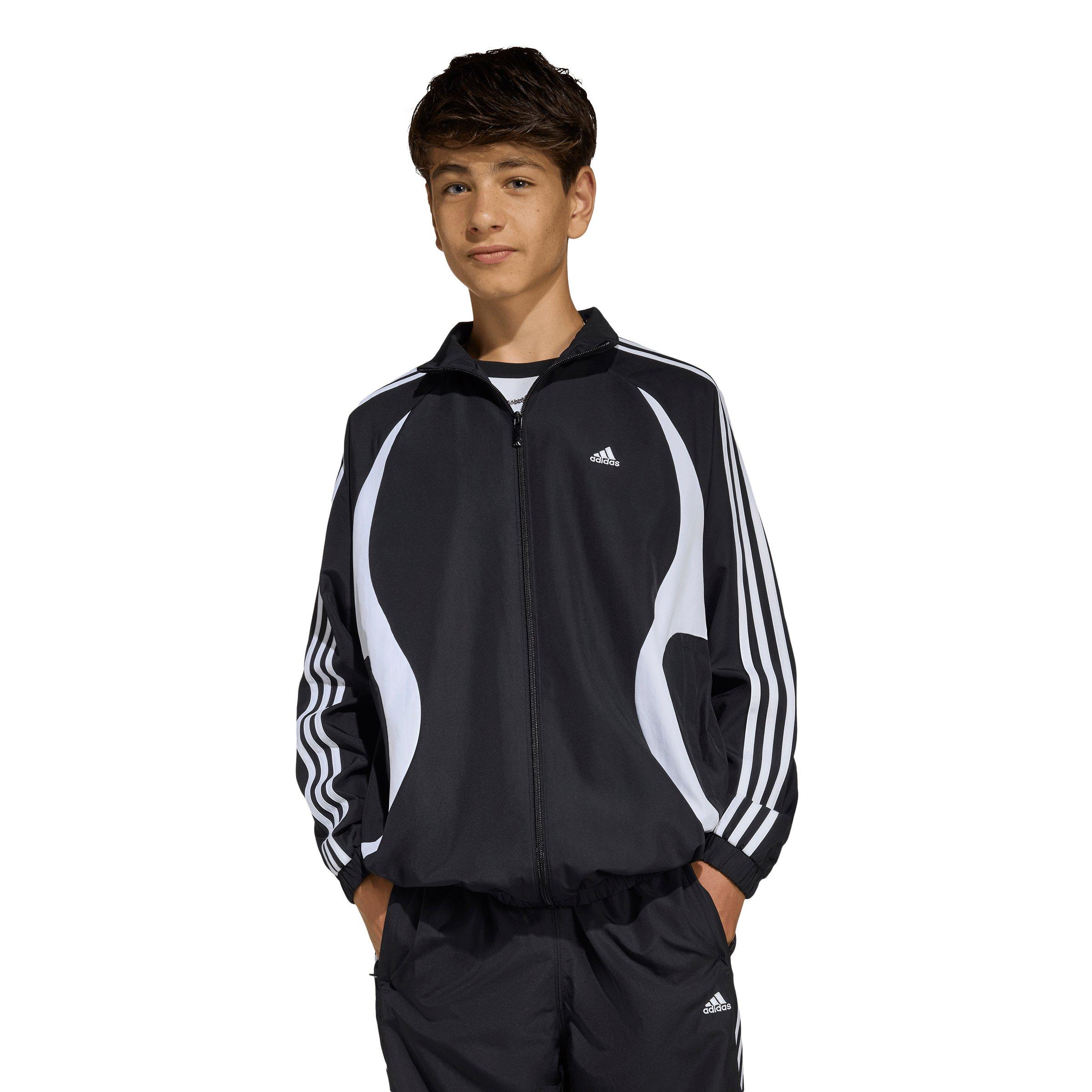 adidas Originals Big Kids' Teamgeist Loose Track Top - Black - BLACK Thumbnail View 1