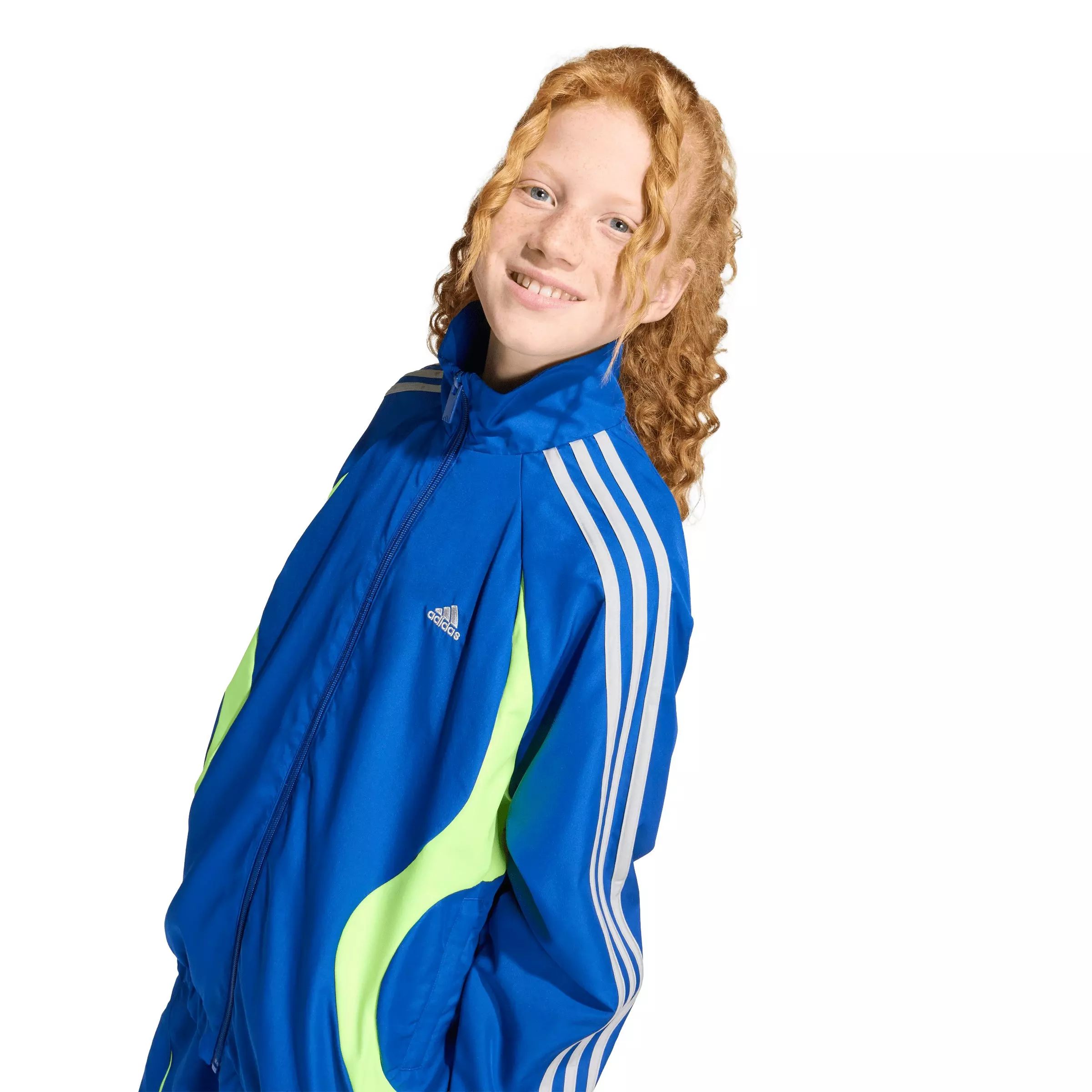 adidas Originals Big Kids' Teamgeist Loose Track Top - Blue - BLUE