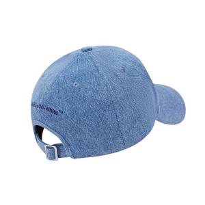 L/AB c/o Off-White Off Pinch Front Curved Brim Denim Hat - Blue - BLUE